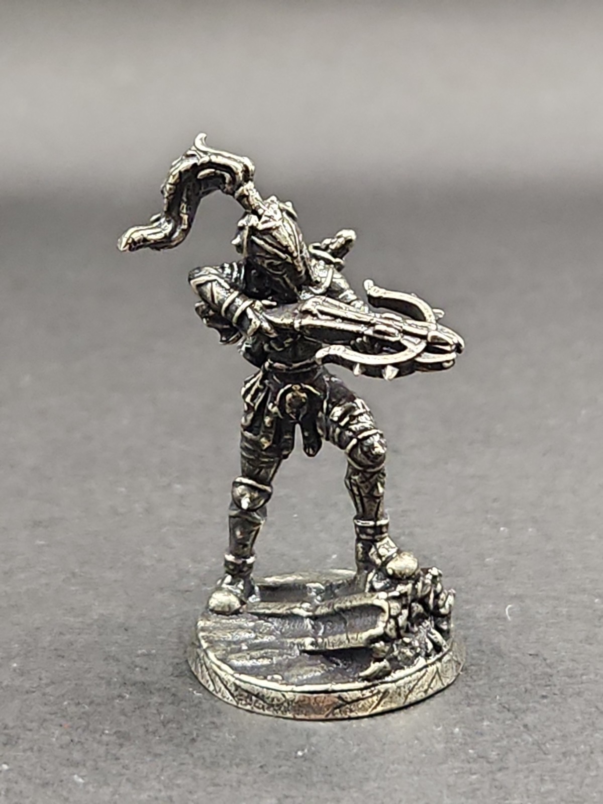 Solid Metal Female Gladiator Archer Miniature Figure, Heavy and Sturdy