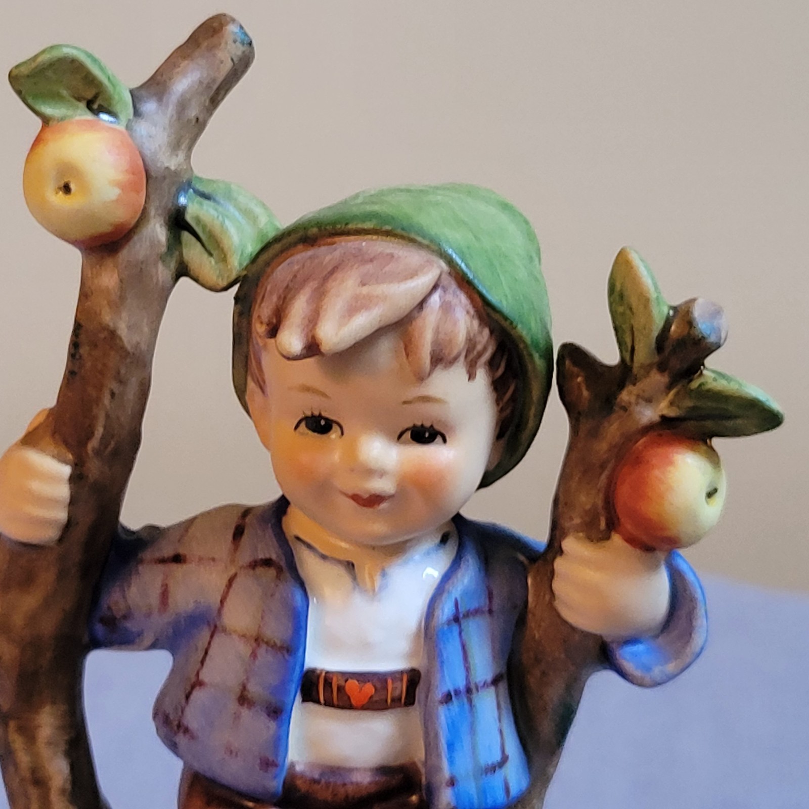 Vintage Goebel Hummel  Figurine Small Boy Climbing Apple Tree Bird West Germany 