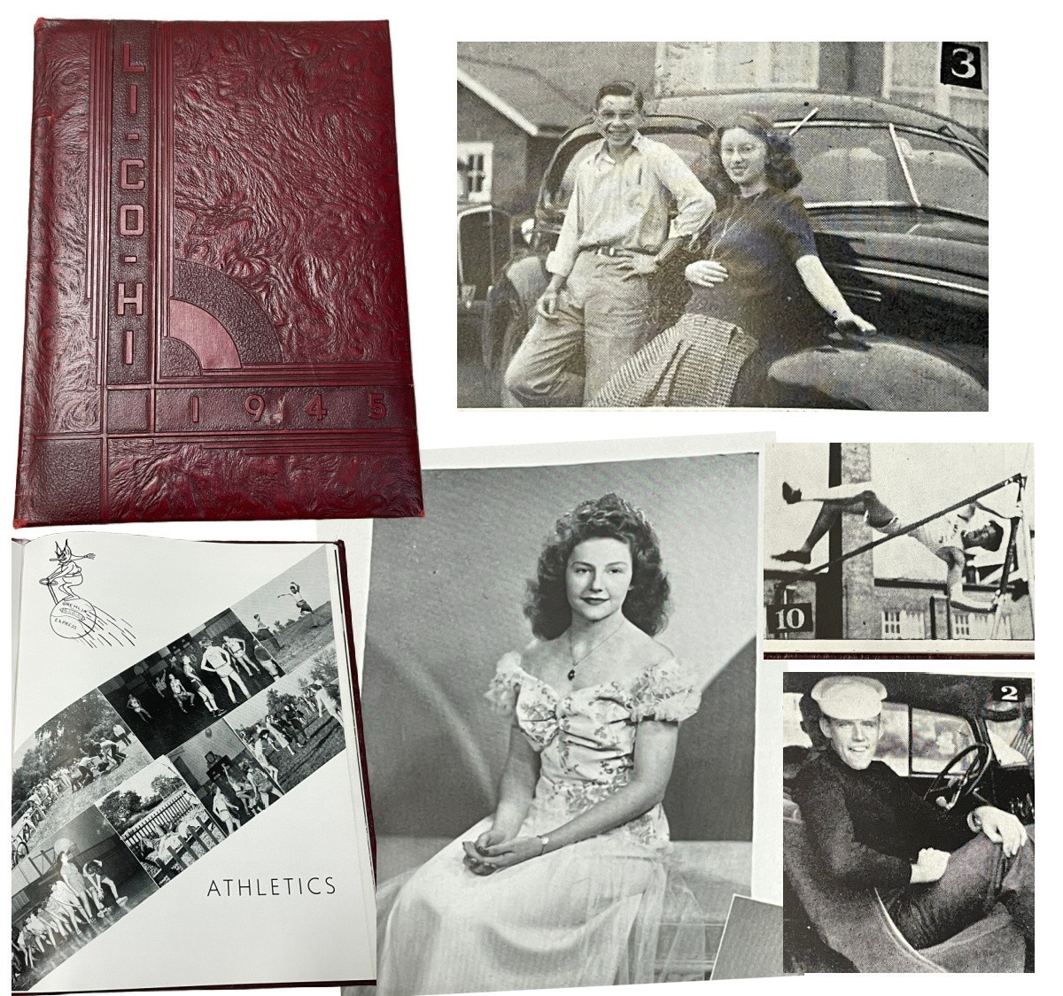 1945 Litchfield Illinois High School Yearbook LiCoHi WWII Era Vintage Photos