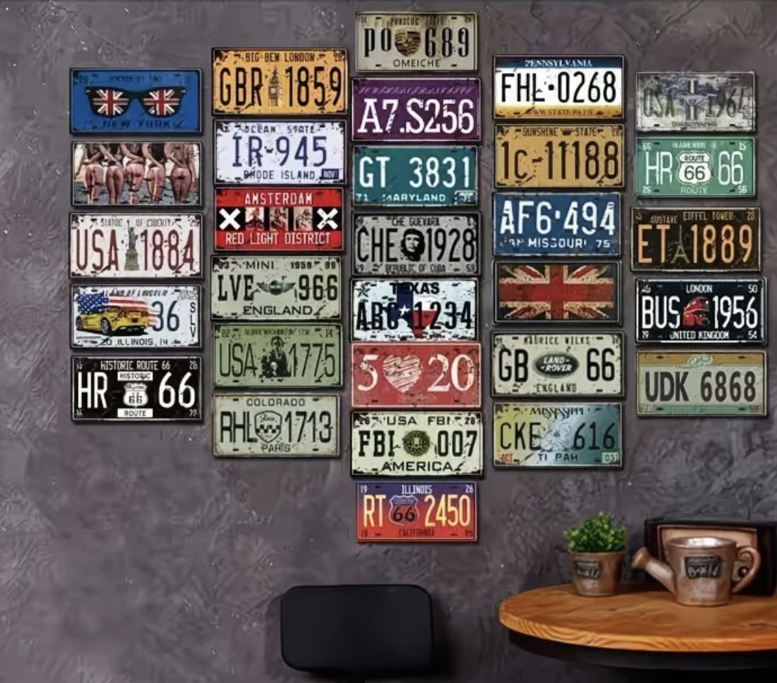 Pack of 20 Craft Condition License Plates Art Projects LOT TAGS (RANDOM PLATES)