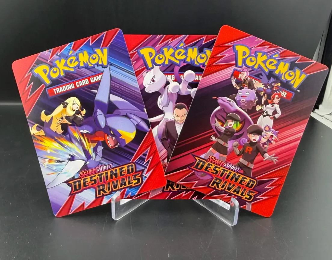 3 Pokemon Destined Rivals Trainer Tips Card Cynthia, Giovanni, Team Rocket