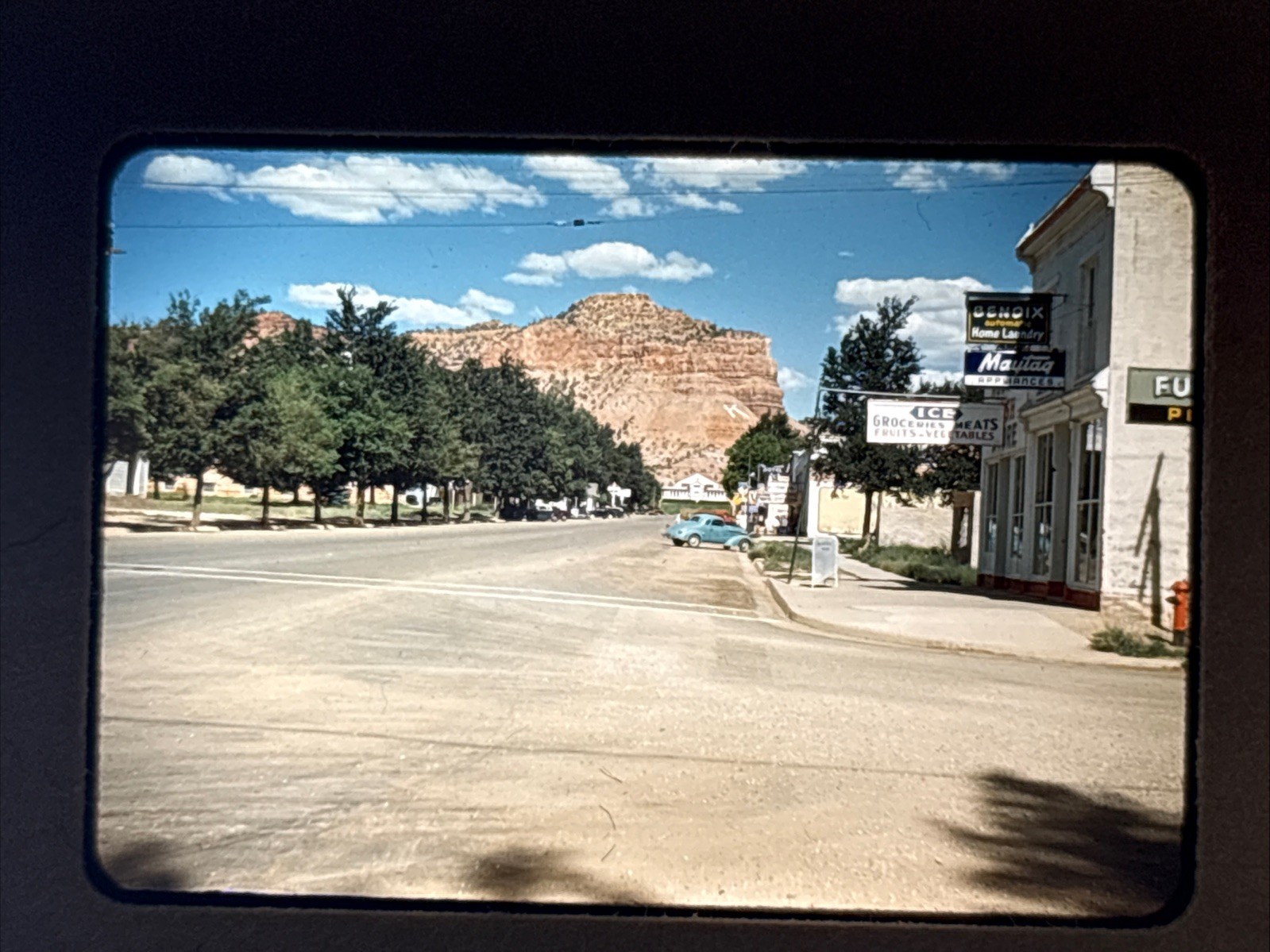 Orig 1957 Slide Downtown Kanab Utah Main Street Red Cliffs Kodachrome B72