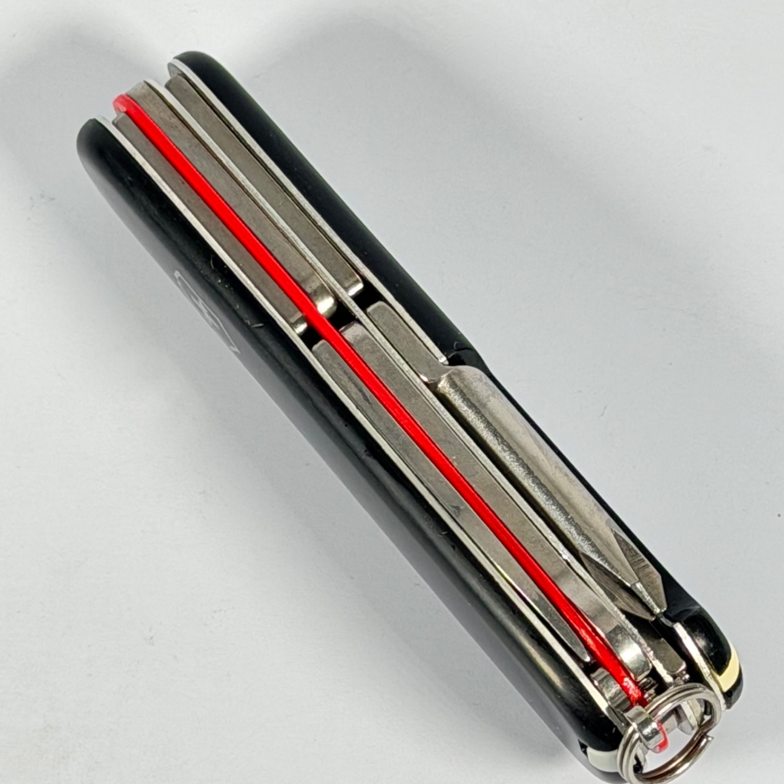 Victorinox Modified Super Tinker Swiss Army Knife | Black/ Red Liner | Excellent