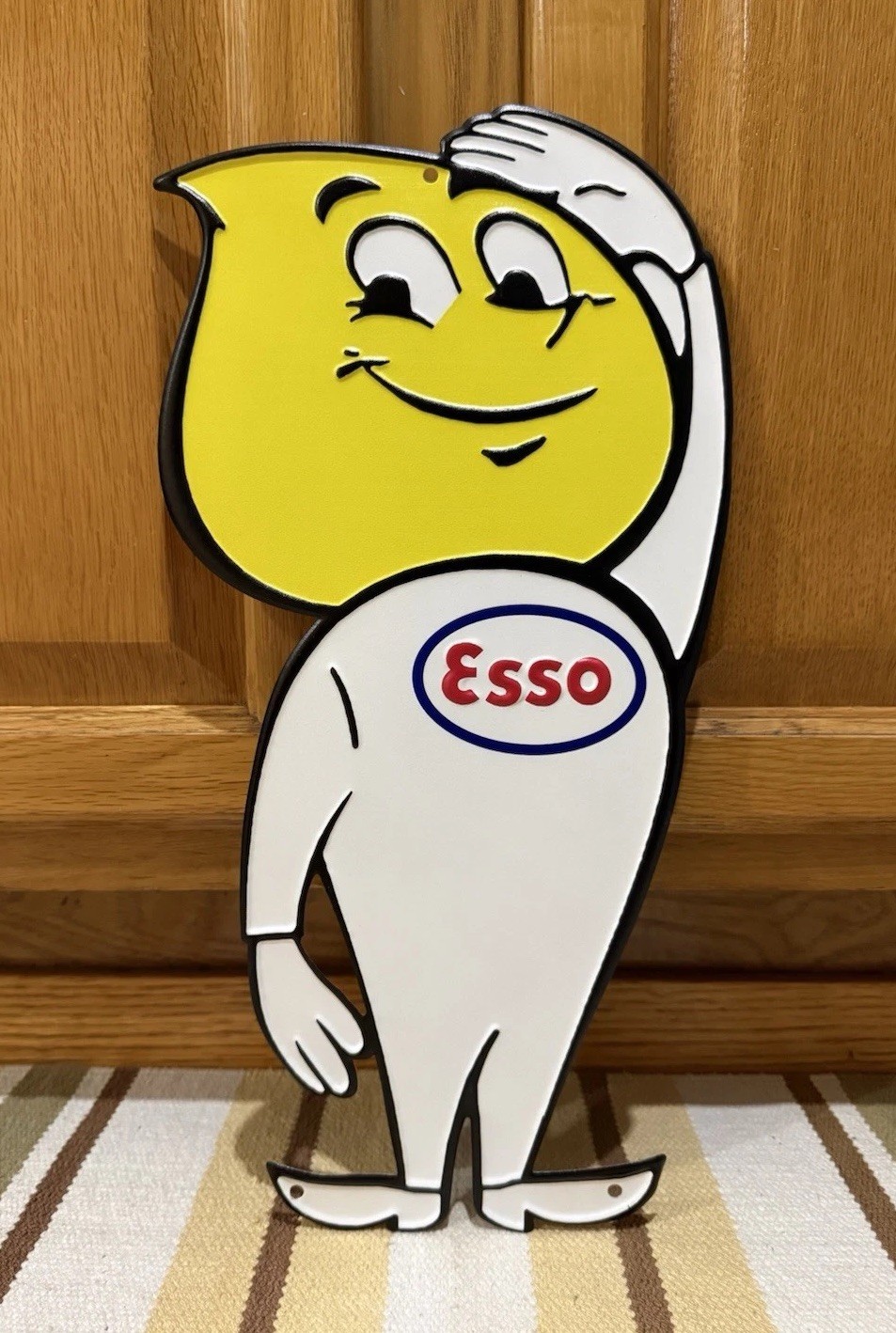 Esso Gas Oil Boy Guy Sign Garage Parts Tools Bar Pub Vintage Style Wall Decor