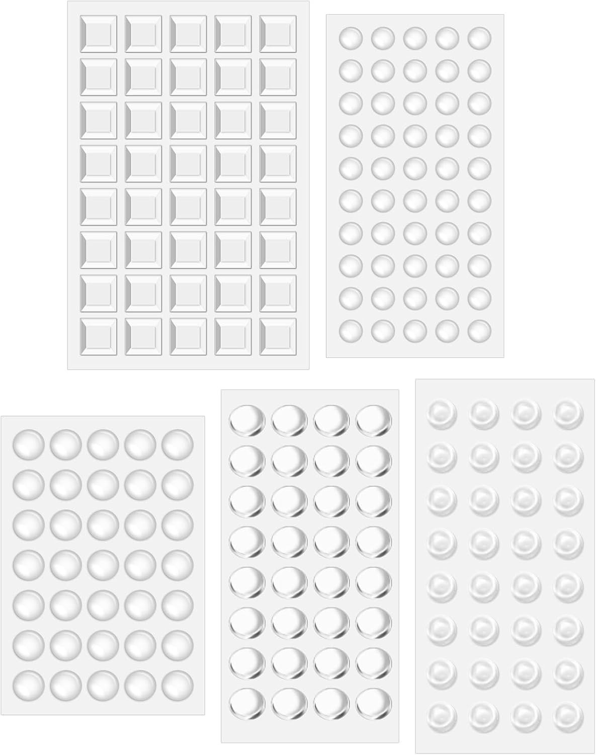 204Pcs Clear Bump Dots for Visually Impaired, Silicone Braille Stickers Low Visi