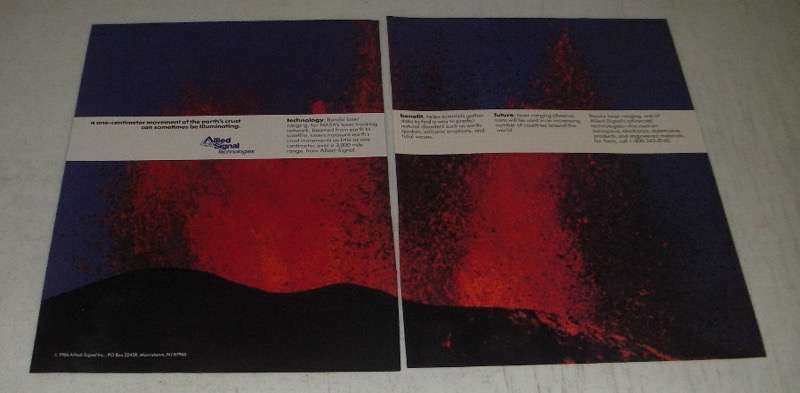 1986 Allied Signal Technologies Ad - One-centimeter Movement of Earth's Crust