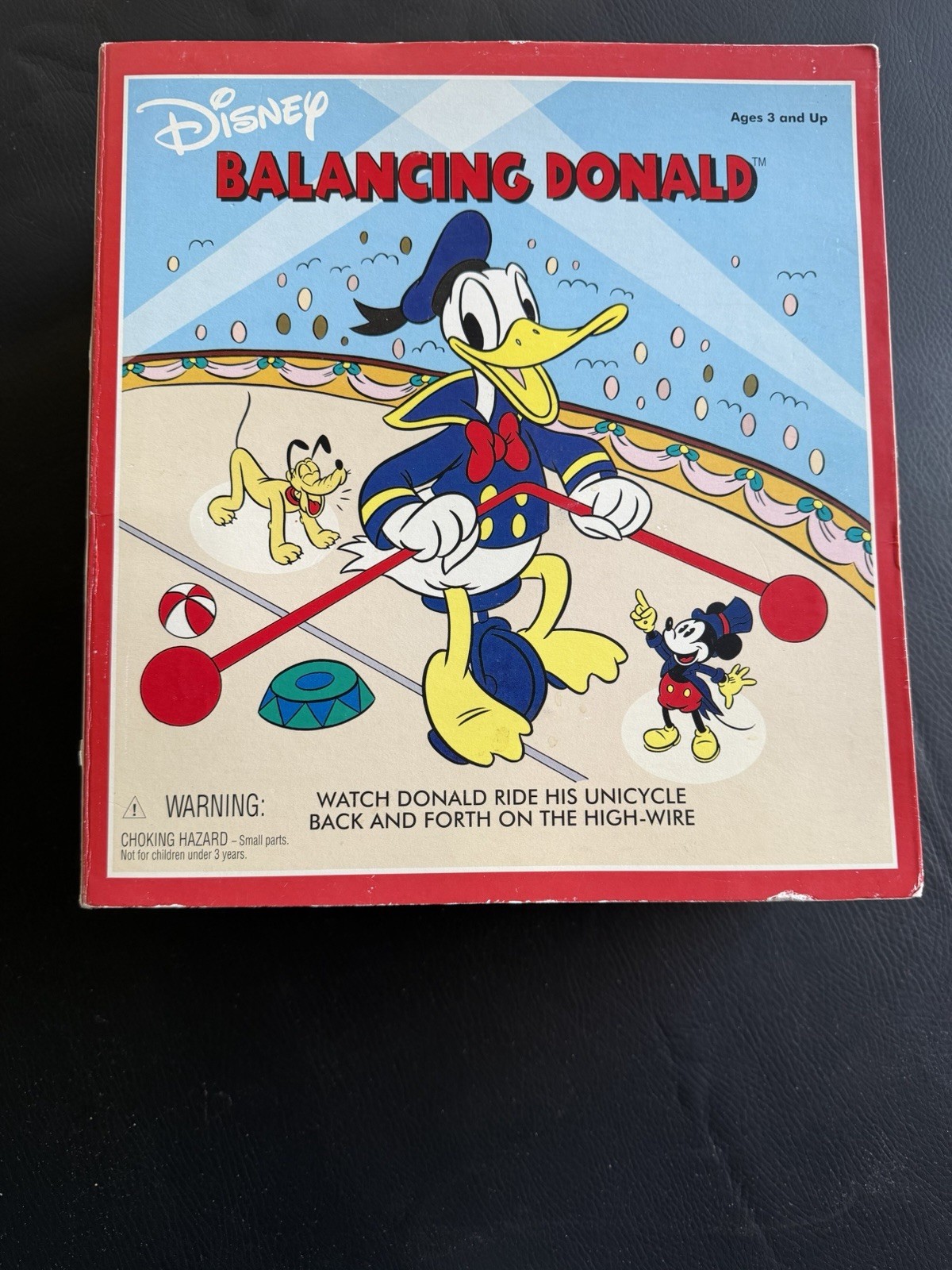 DISNEY Balancing Donald Duck Unicycle Vintage  Schylling Toy Original Box 1980’s