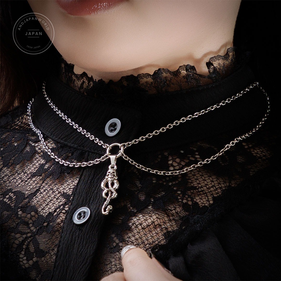 Harry Potter Dark Arts Dark Mark Double Necklace Pendant Slytherin Brass Japan Harry Potter Dark Arts Dark Mark Double Necklace Pendant Slytherin Brass Japan