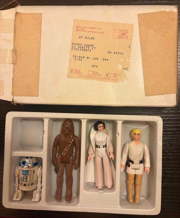 Kenner Star Wars Early Bird Set 1977 original Luke Leia Chewbacca R2-D2 w/mailer