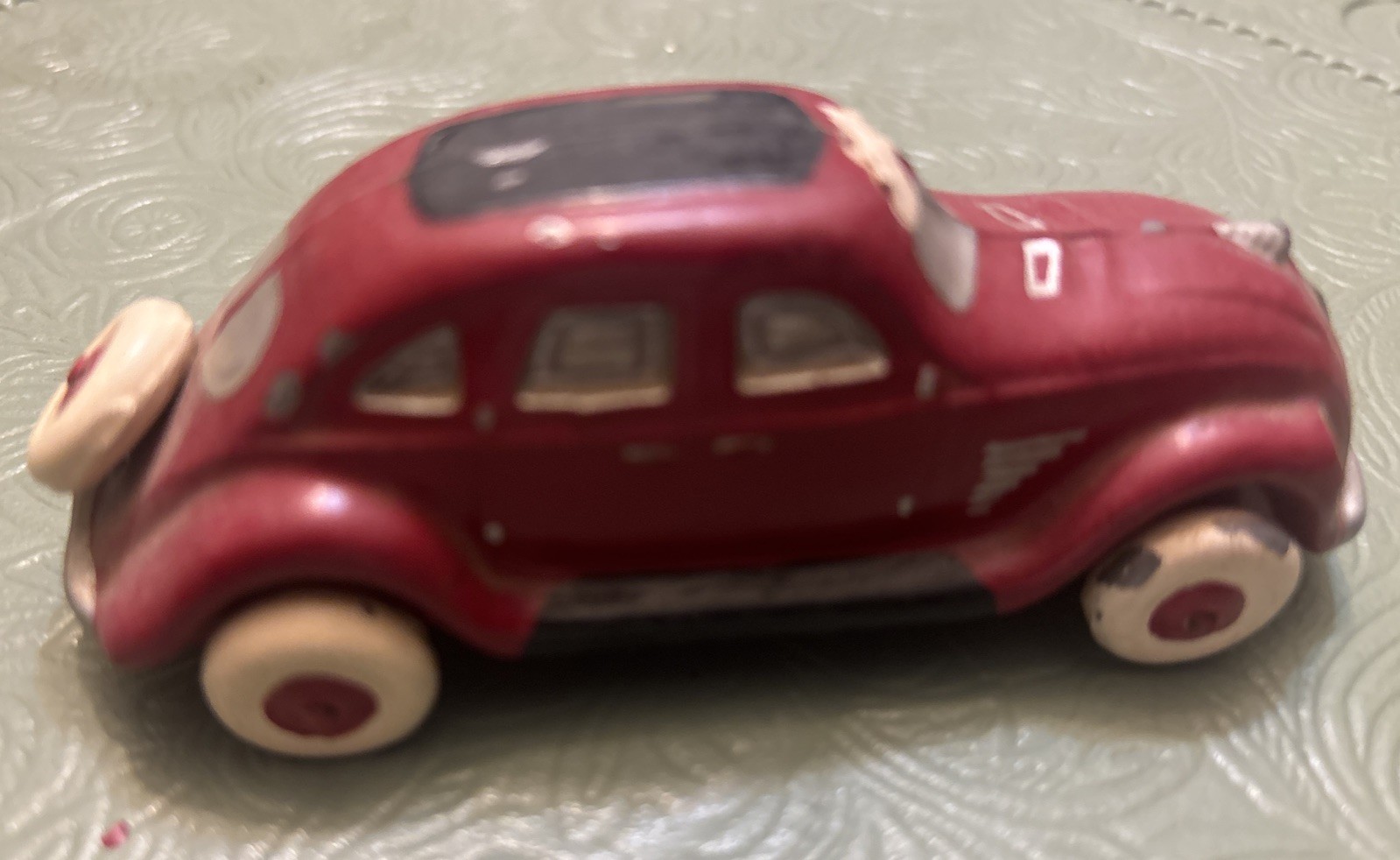 Red Brass Mold Cast Lead Sedan Car Repro 1930s Hubley Cast Iron Chrysler Airflow