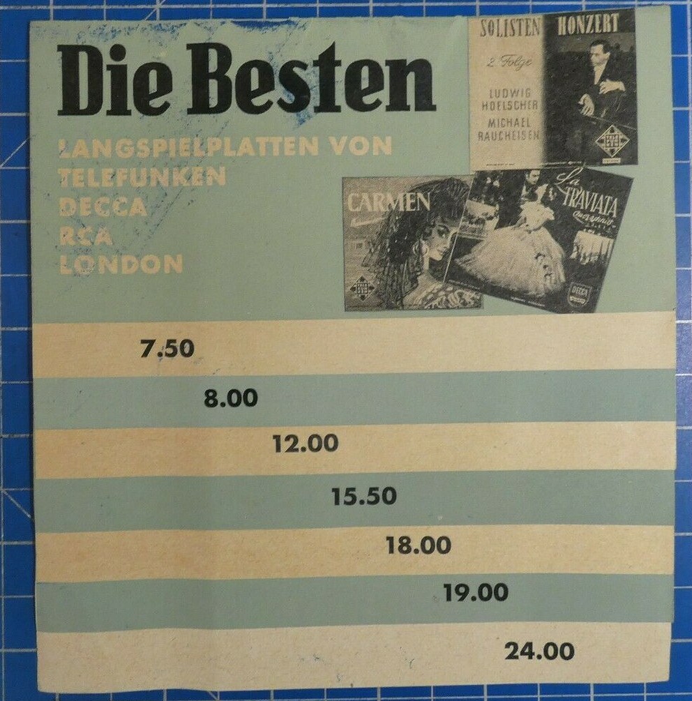 Telefunken DECCA RCA London The Best Long Playing Records by Brochure H1505