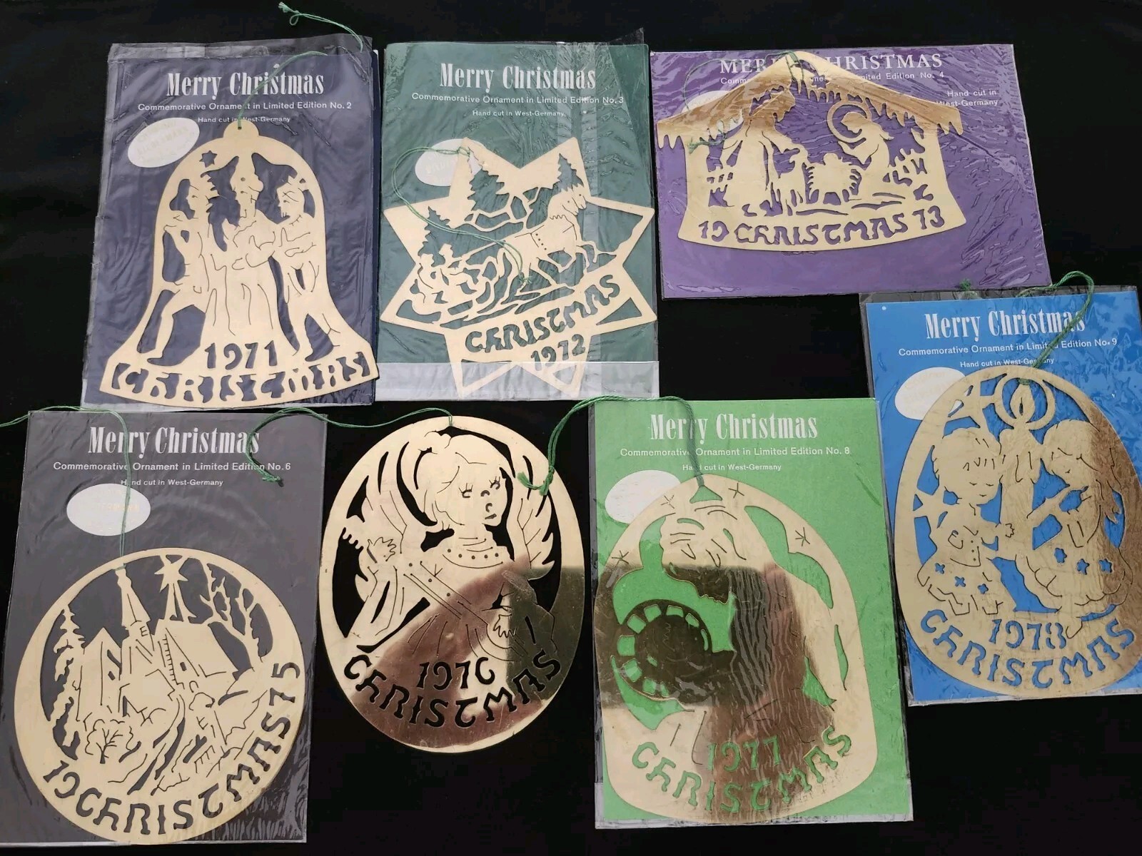 Beidermann Hand Cut Brass Ornaments 1971-1978