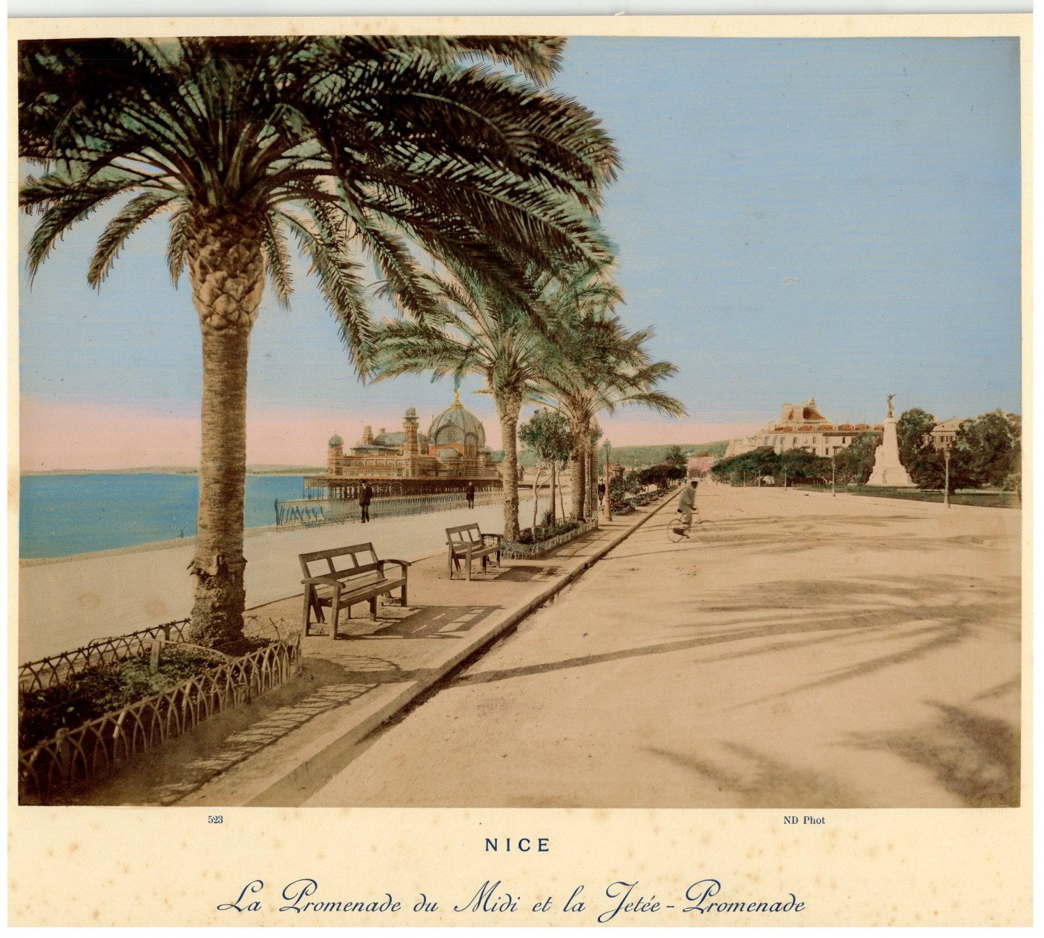 France, Nice, La Promenade du Midi et la Pier-Promenade Original Vintage Print
