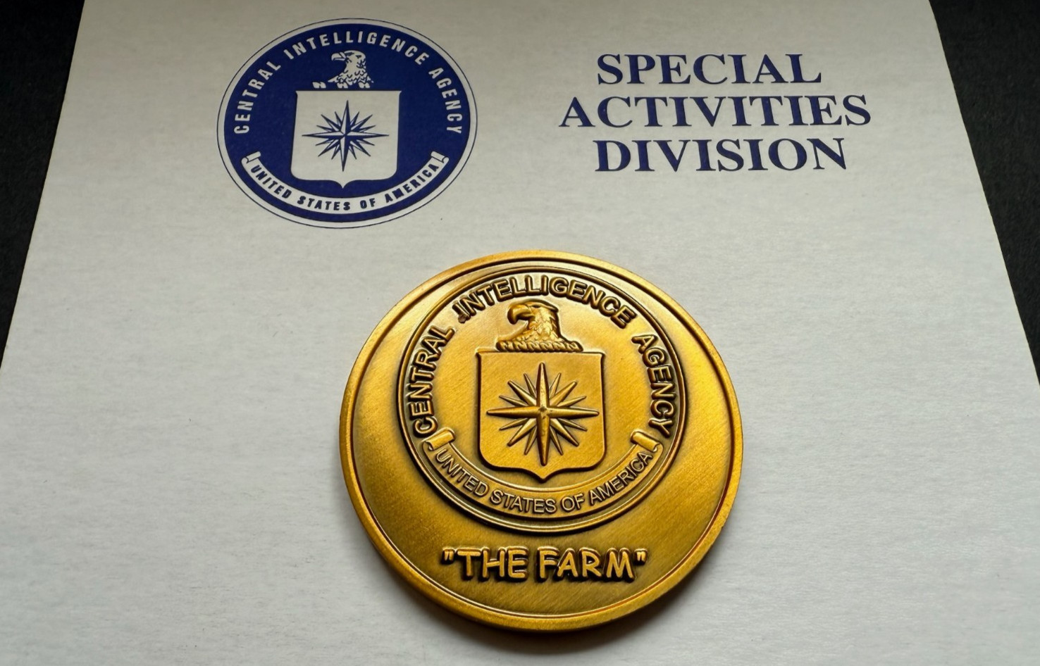 AUTHENTIC CENTRAL INTELLIGENCE AGENCY/CIA-ISSUE 