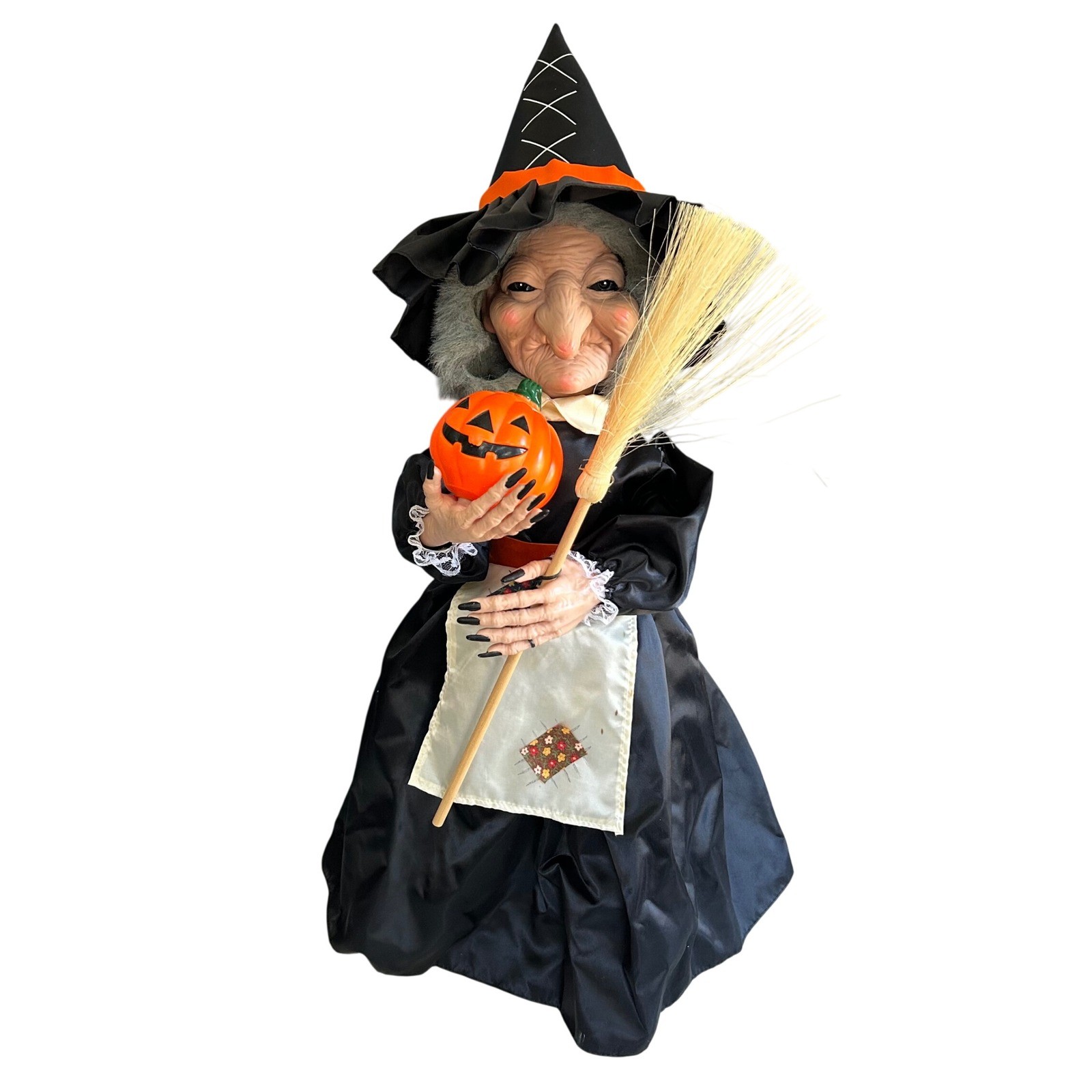 VTG Telco Motion-ettes Animated Witch Halloween Figure Pumpkin 1980s Not Working