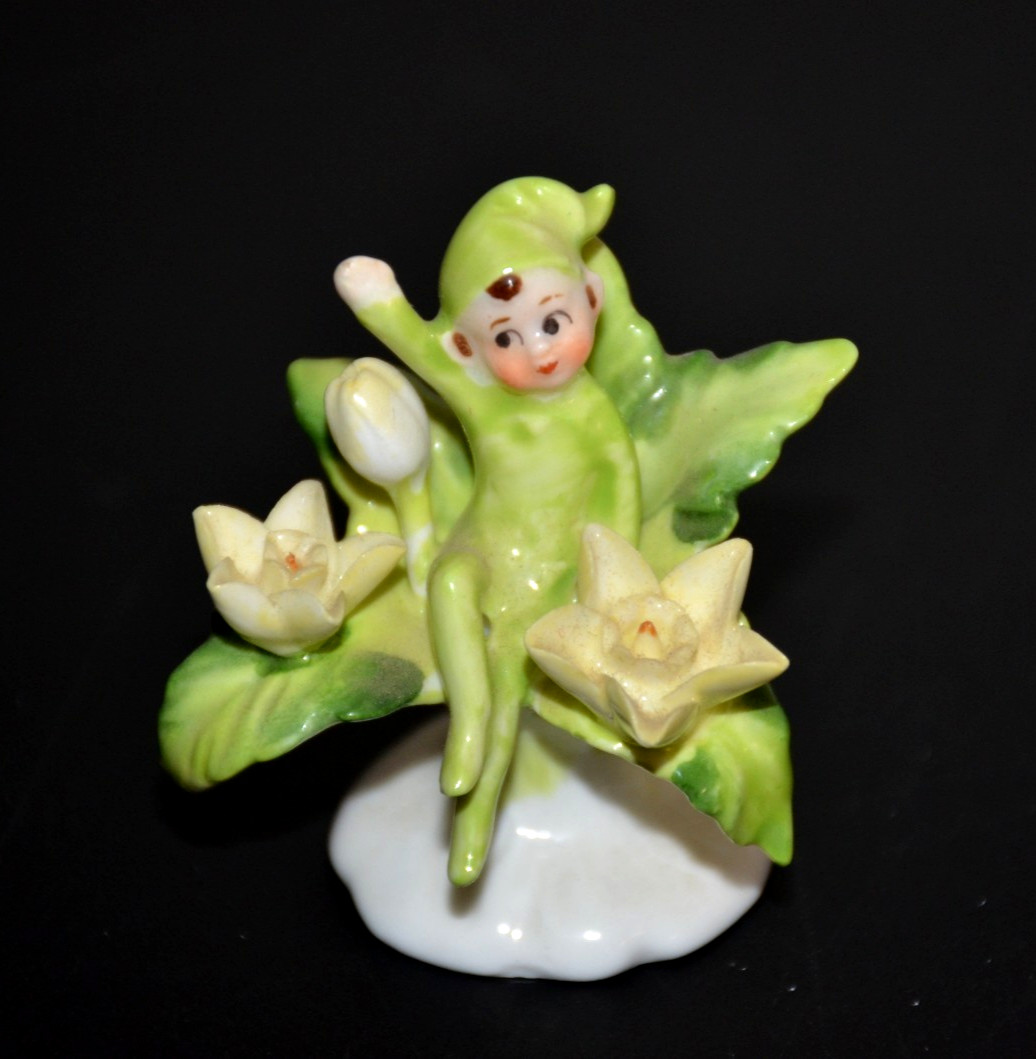 VTG Napcoware Napco Pixie Flower of the Month Elf Figurine 2.5