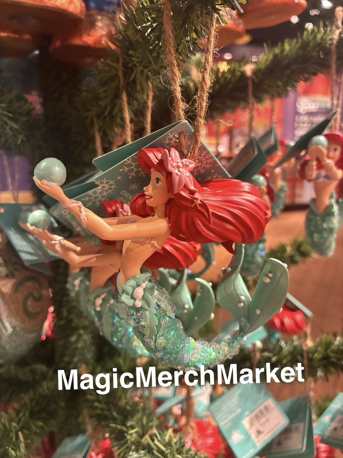 Disney Parks 2026 Princess Ariel Pearl Little Mermaid Ornament NEW