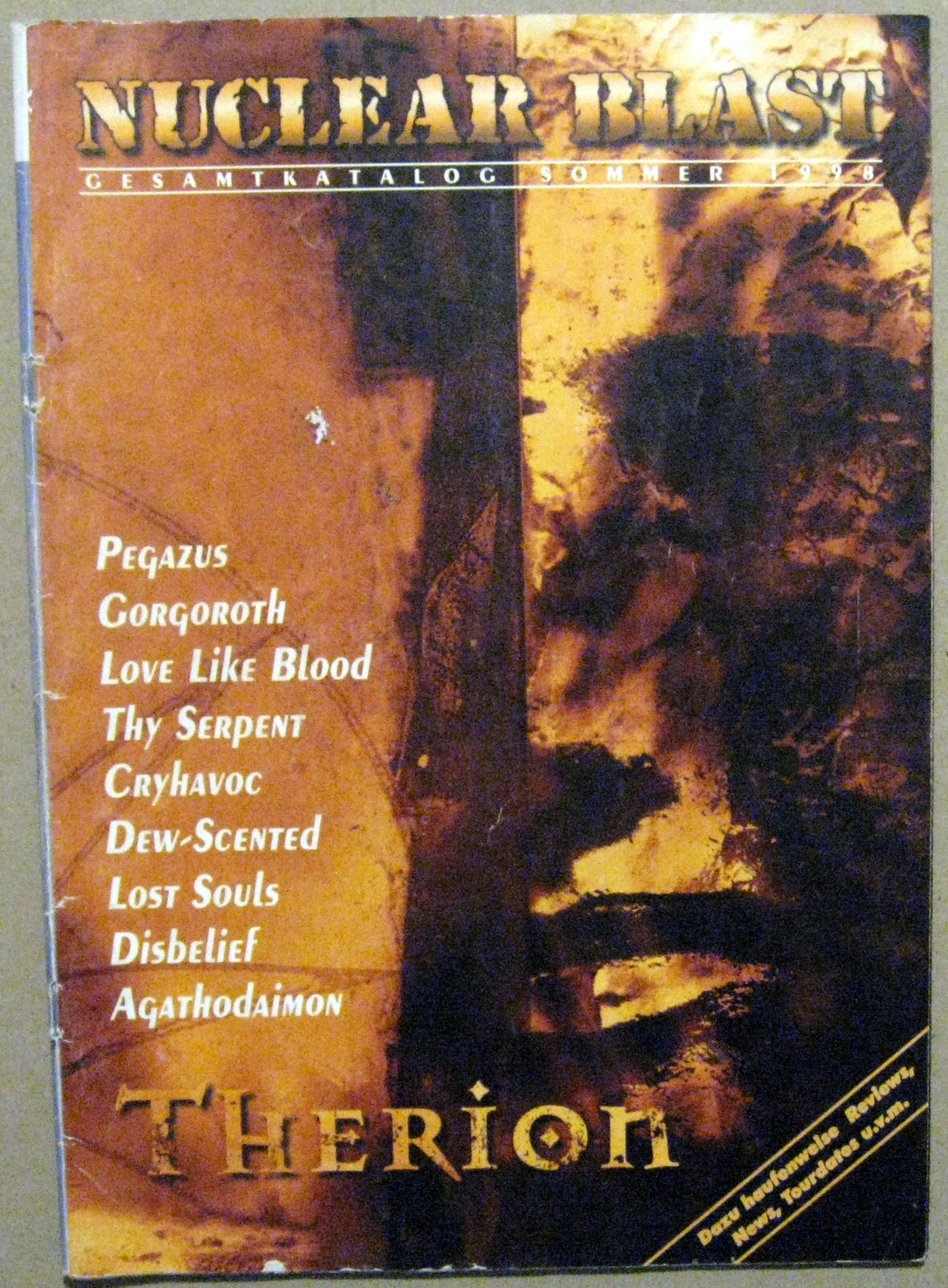 Nuclear Blast Magazine 1998 Germany Therion band Pegazus Gorgoroth Thy Serpent