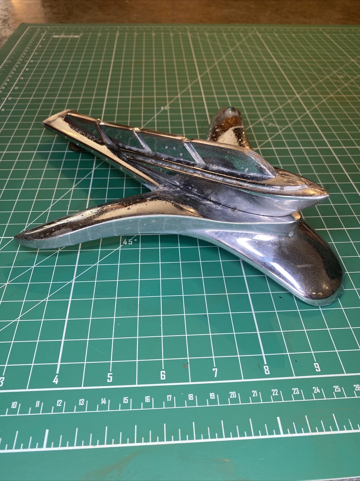 1951 1952 Plymouth Hood Ornament Ship Boat Hot Rod 1347320 MOPAR Original