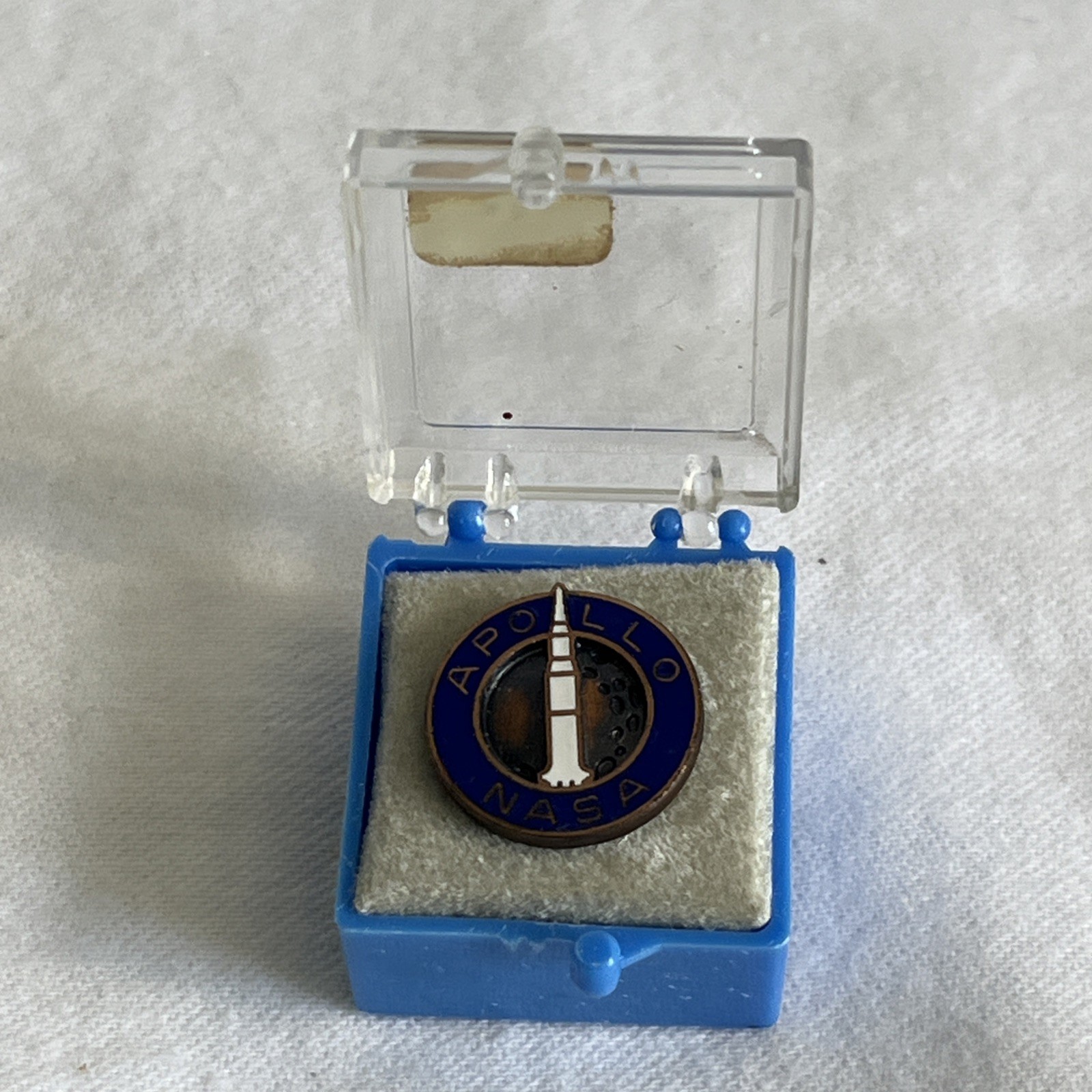 Vintage 1969 NASA Apollo II Antaya Employee Enamel Lapel Pin & Box