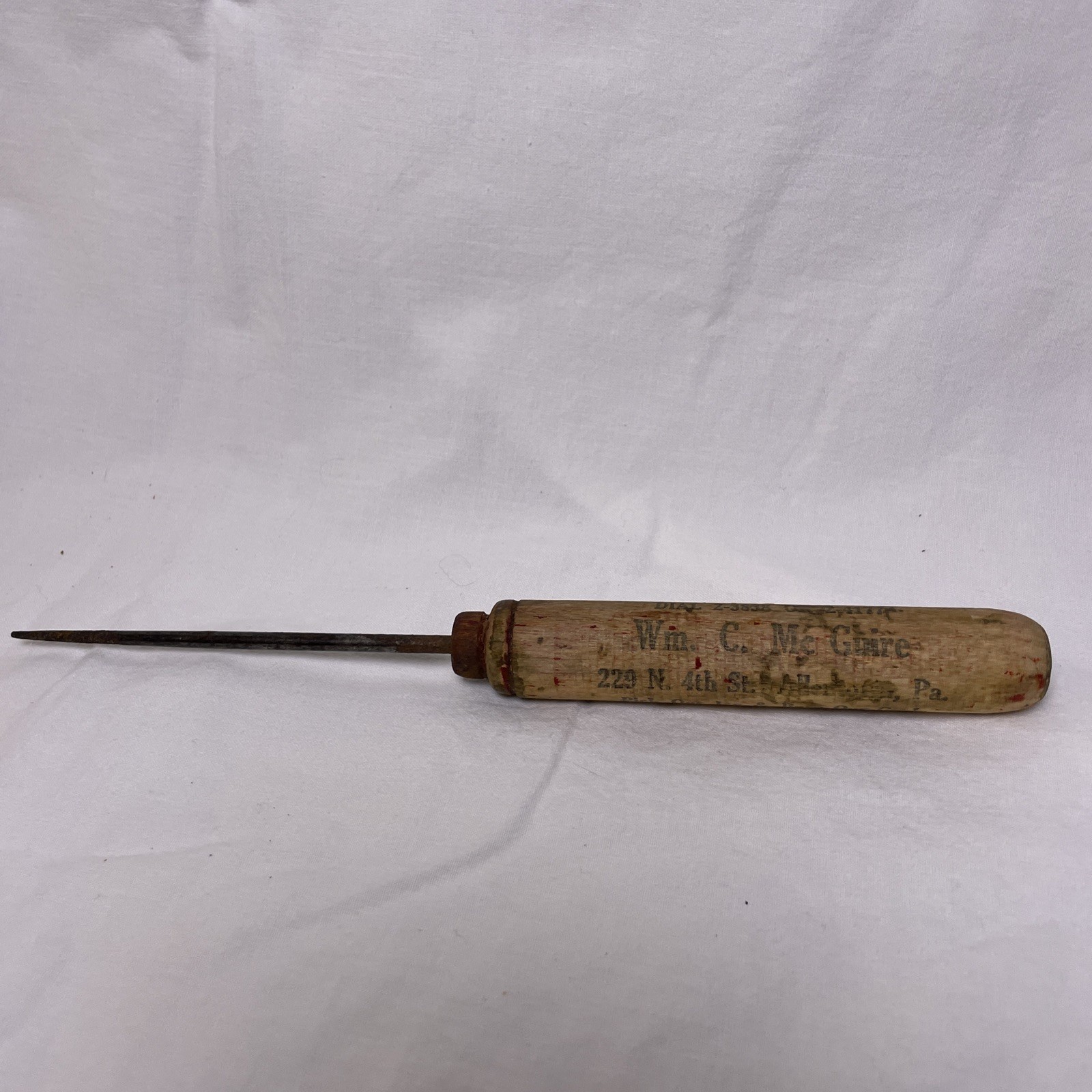 Vintage Wm. C. McGuire Allentown PA Ice Pick