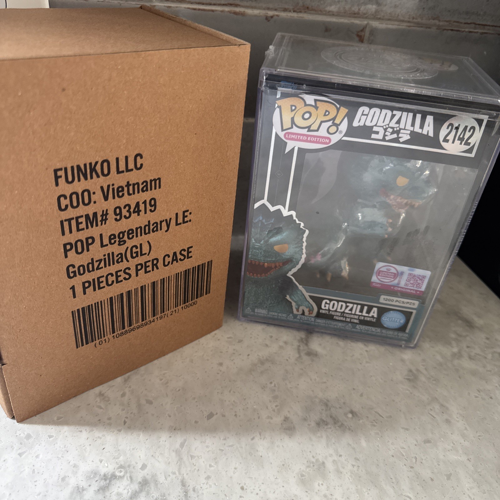 2026 Funko Pop Godzilla Glitter #2142 LE 1200 Funko Exclusive New Fast Ship
