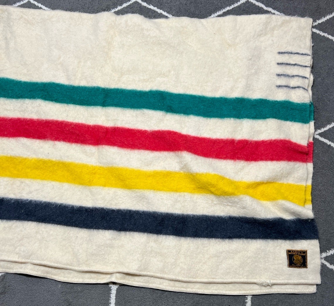 Vintage Early's Original Witney 4 point 100% wool Blanket Made in England