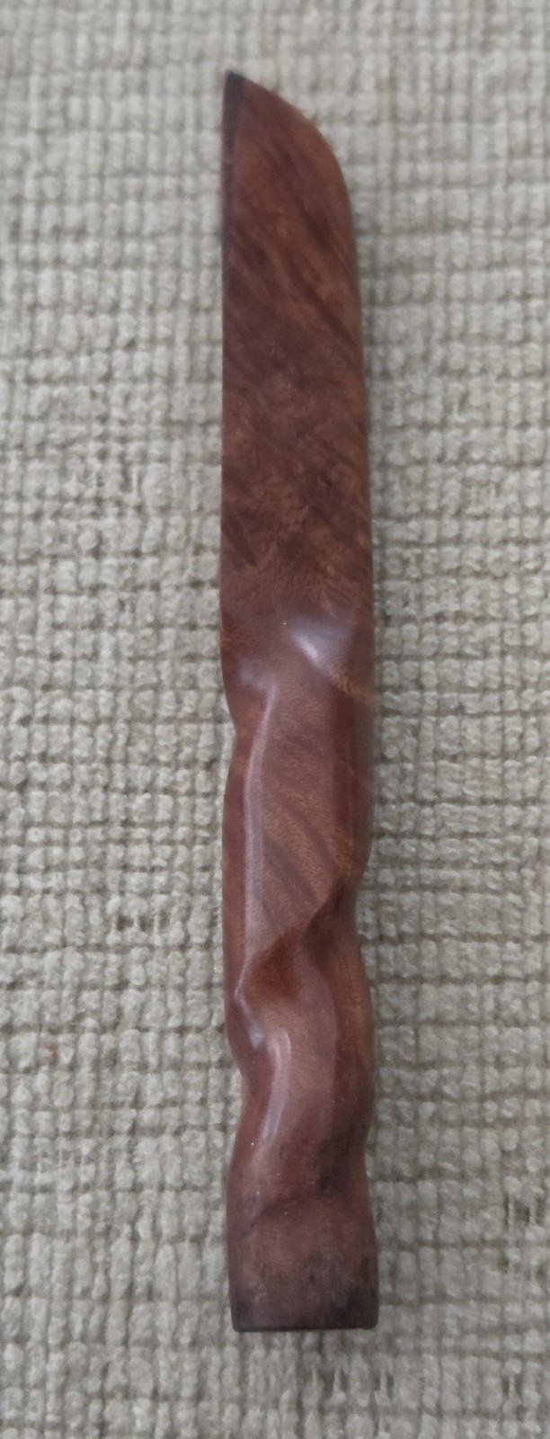 Vintage Wooden Tobacco Pipe Tamper – Sculpted Twisted Handle - 
