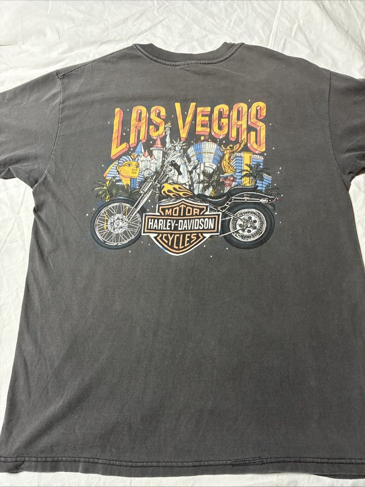 Vtg 1998 Harley Davidson 95th Anniversary T-Shirt XL Las Vegas Hanes Beefy USA