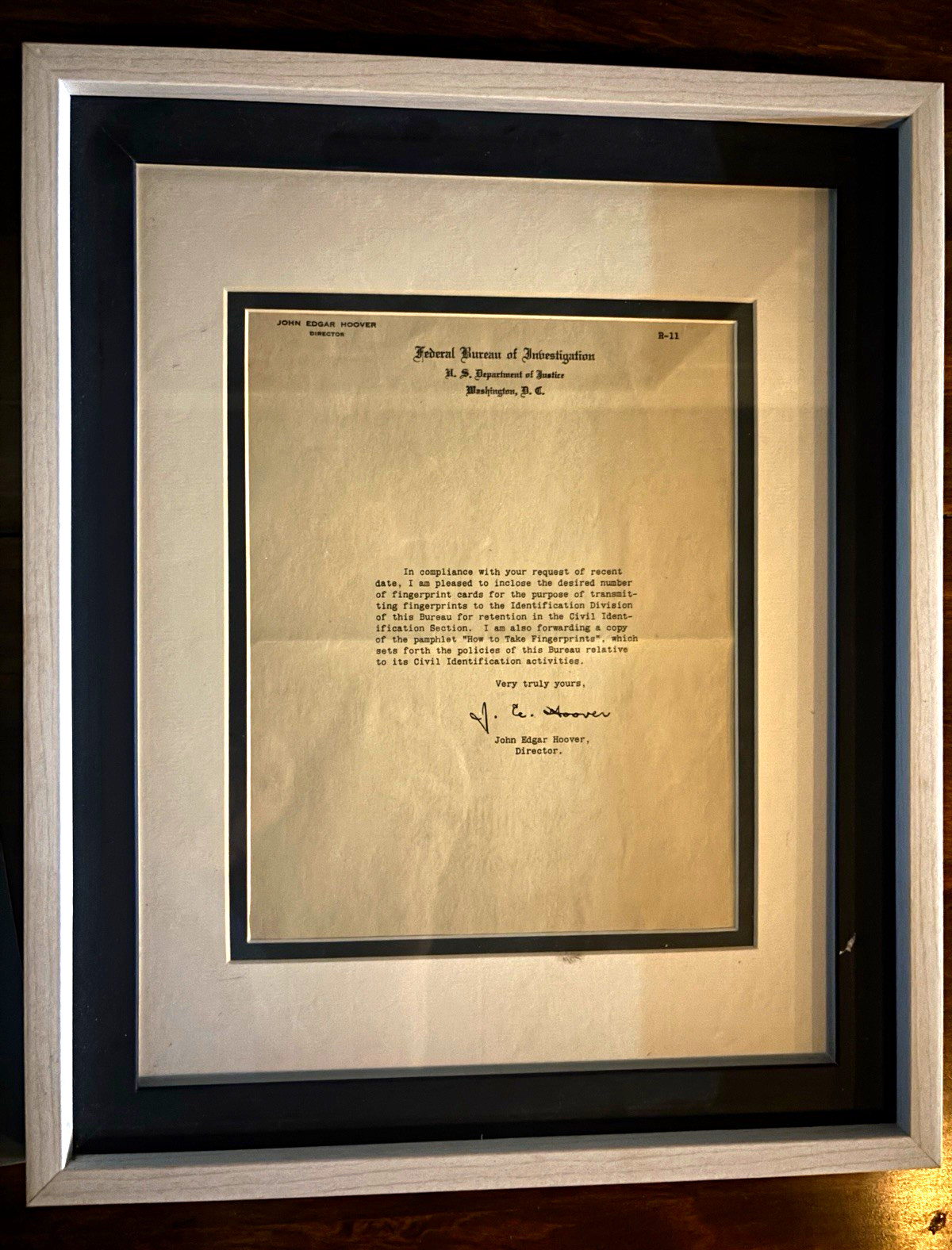 J. Edgar Hoover Signed Letter FBI Director 1930s - Instructional Booklet