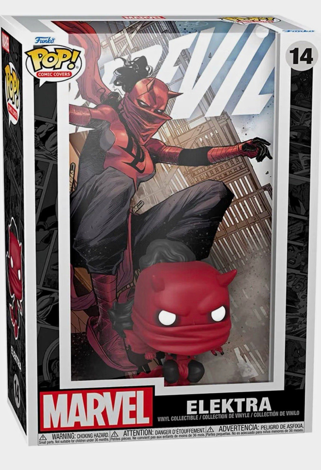 Funko Pop Comic Covers Marvel Elektra #14 Vinyl Figure w/ Case