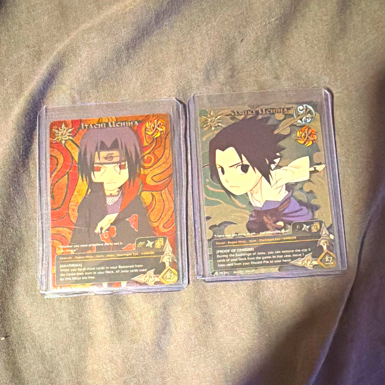 Bandai Naruto CCG Promo Lot PR073 PR074 Itachi Uchiha Sasuke Uchiha 2007
