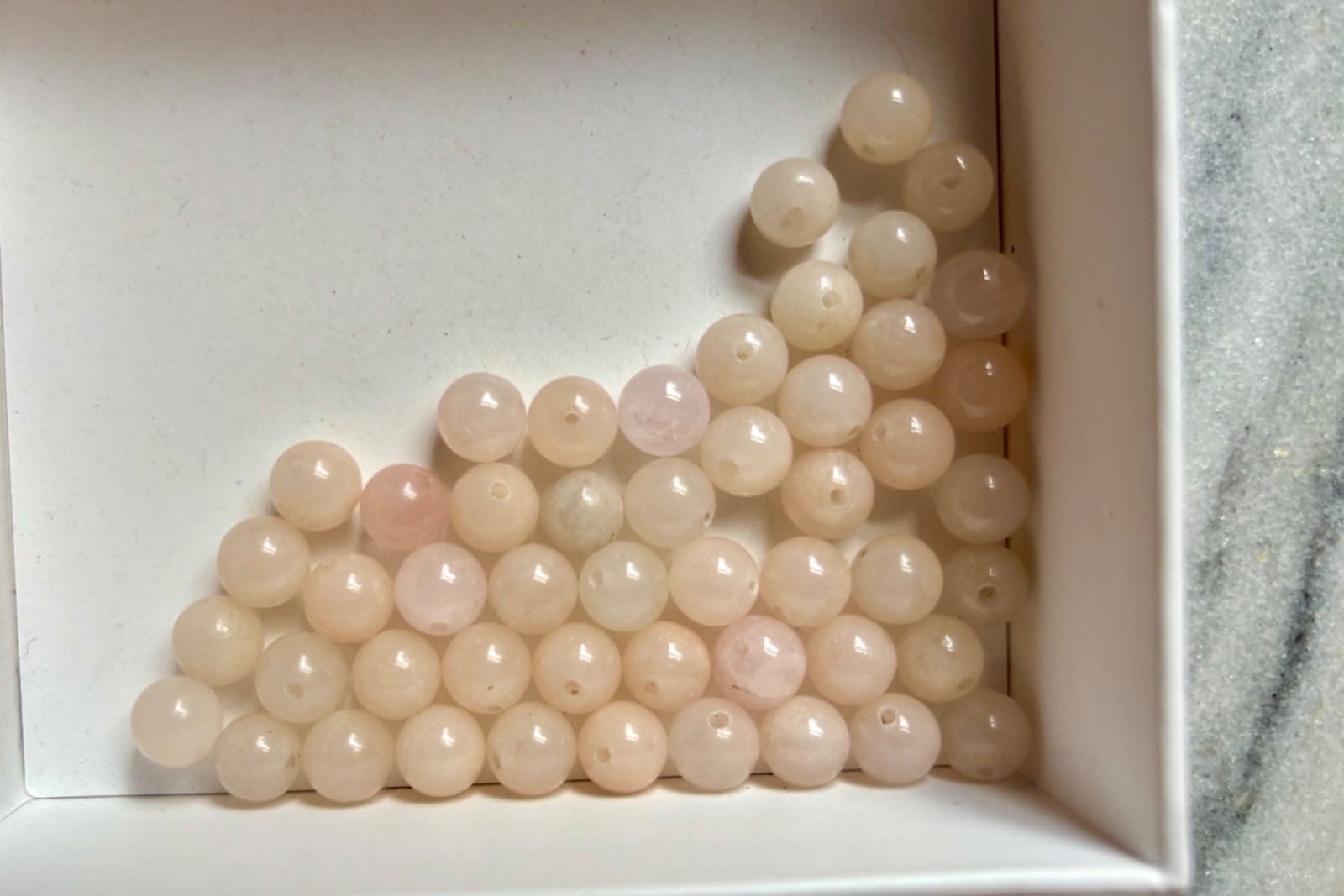 50 pcs Natural Rose Quartz Stone Round Beads  8mm C712