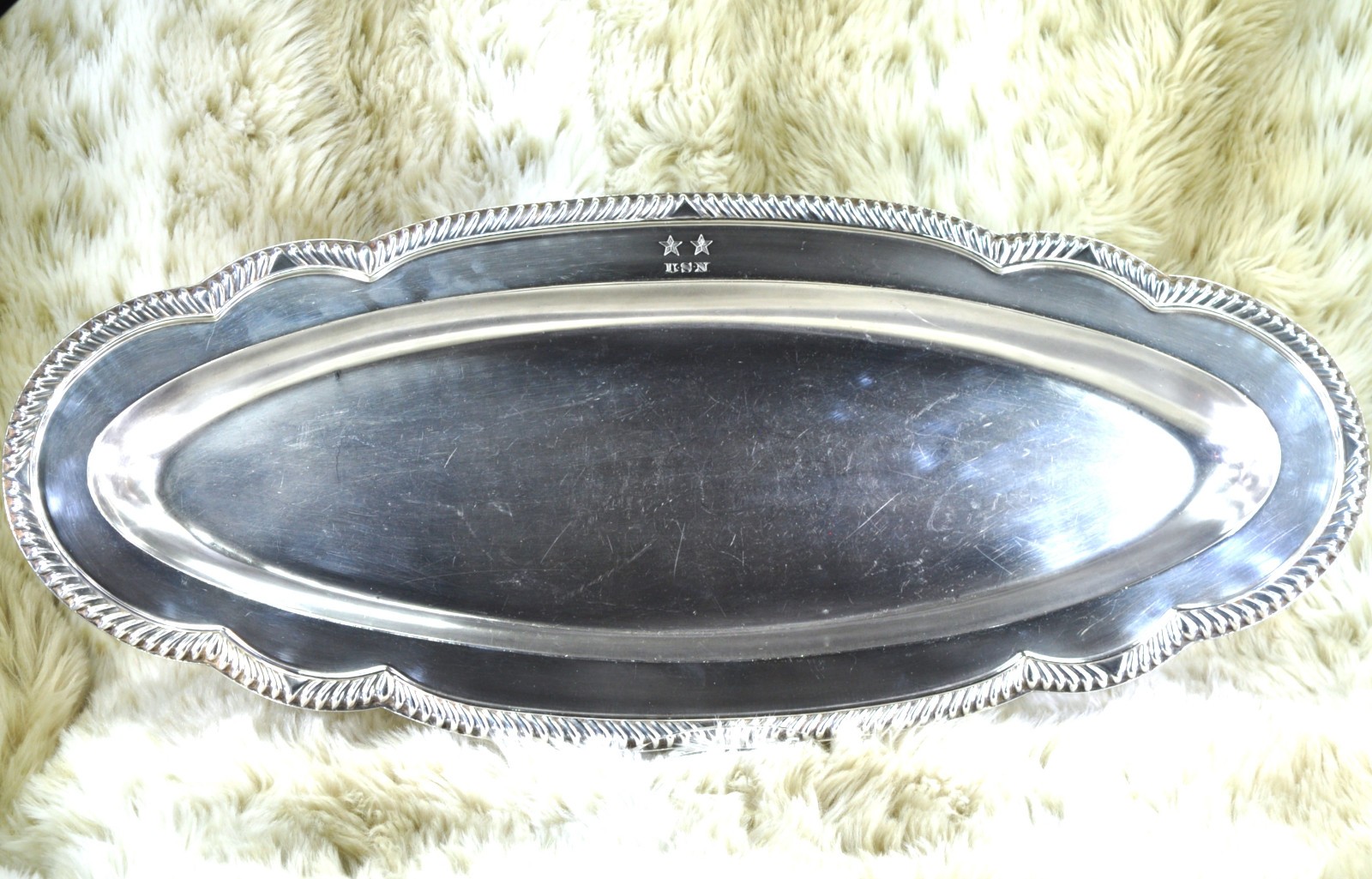 Vtg USN Silver Plate Tray 24