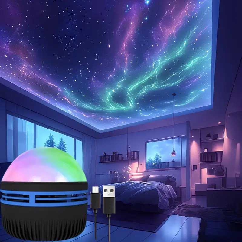 LED Galaxy Starry Projector Light Ocean Wave Sky Night Lamp Kids Gift Room Decor