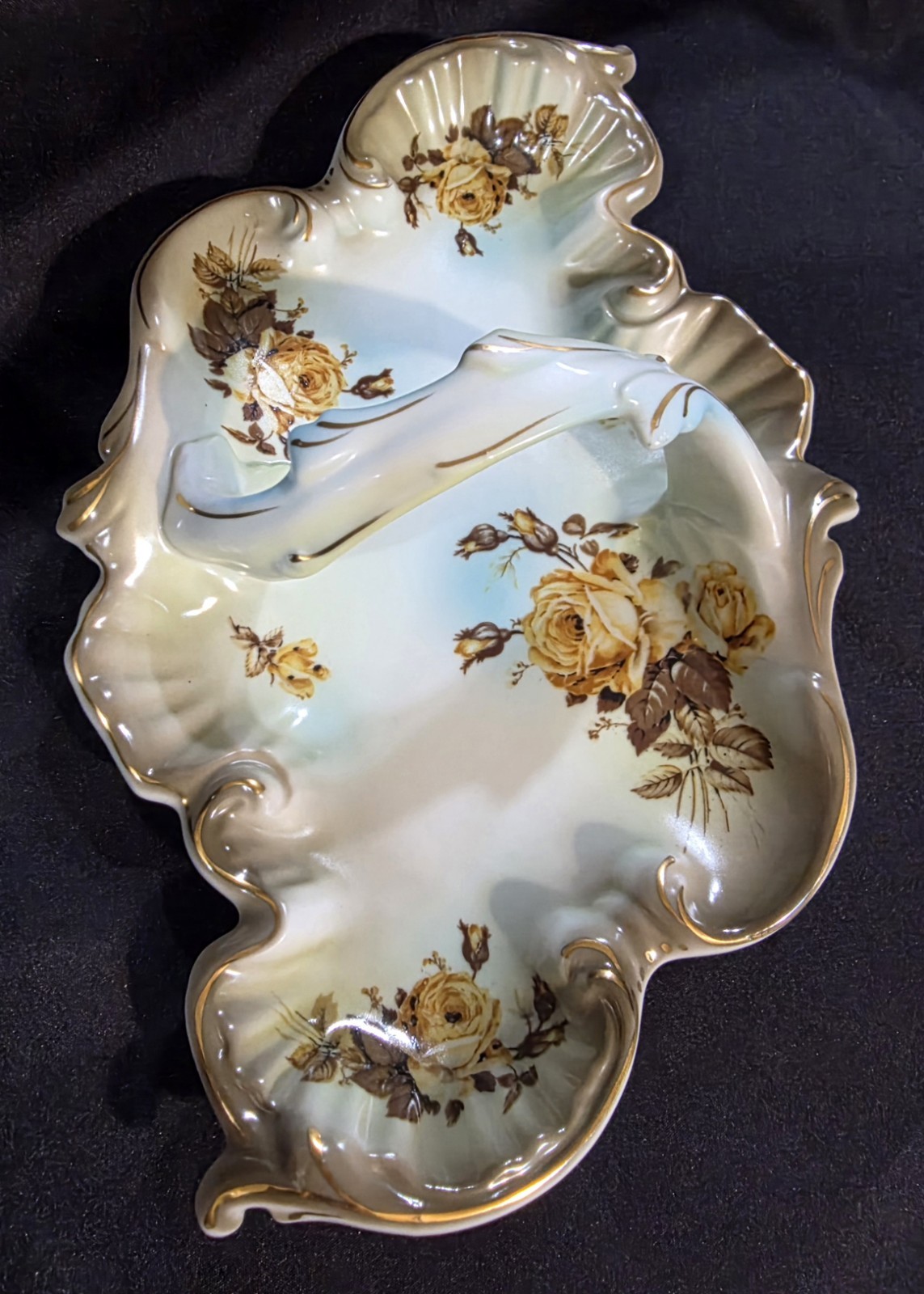  Antique French Sevres Rococo Style Porcelain Caboret Royal Grand Platter