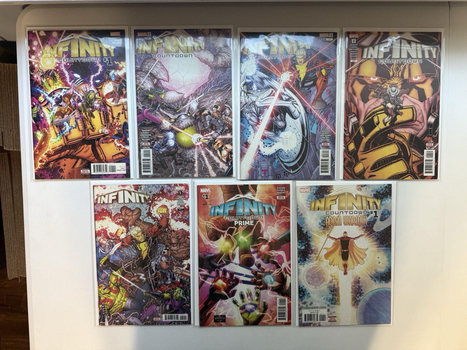 Infinity Countdown 1-5 + Adam Warlock Countdown 1 & Countdown Prime 1   2018