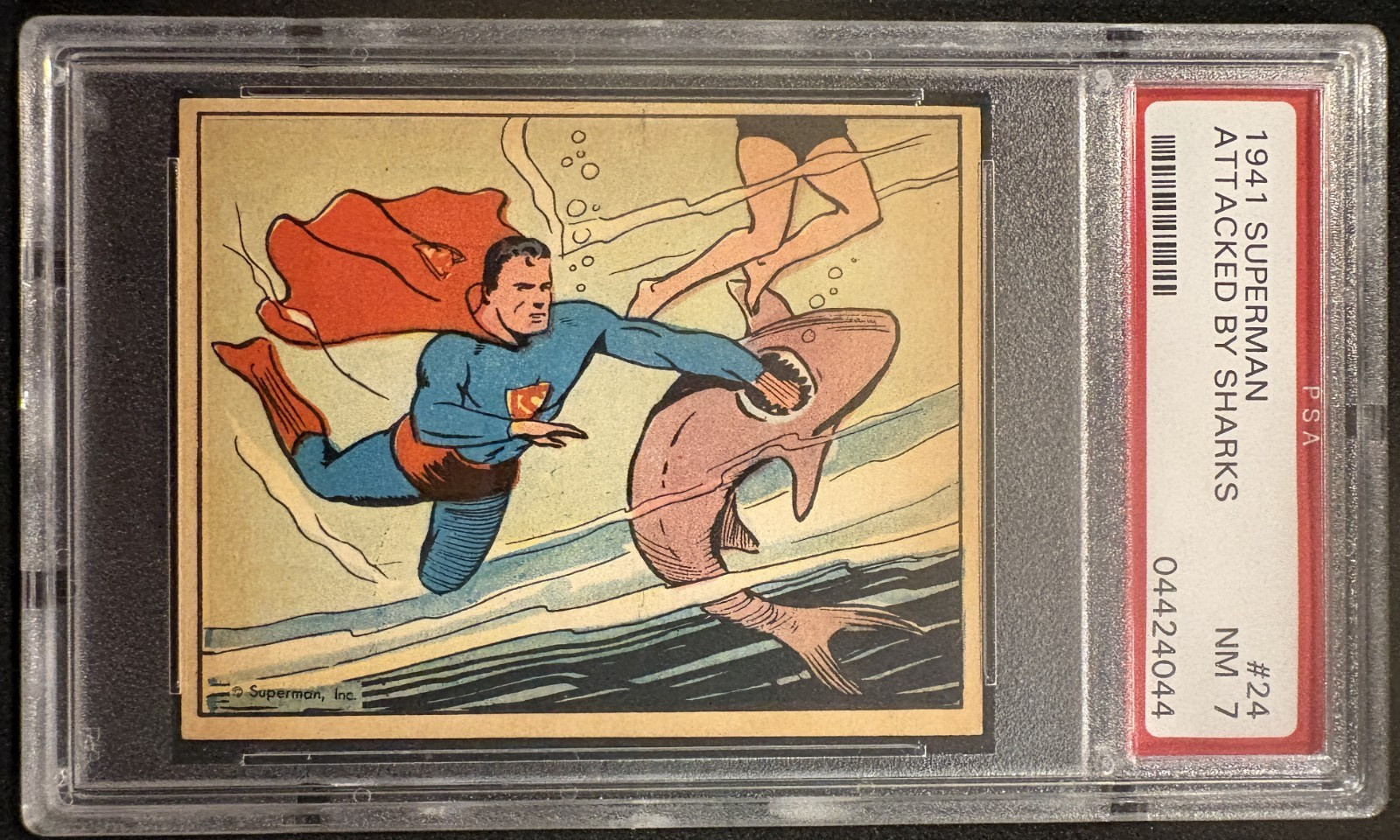 1940 Superman #24 ATTACKED BY SHARKS- PSA 7 - ONLY 3 HIGHER