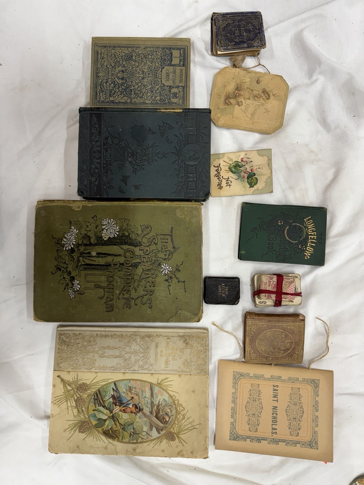 Antique Vintage Miniature Books Religious Booklets Ephemera Mixed Lot