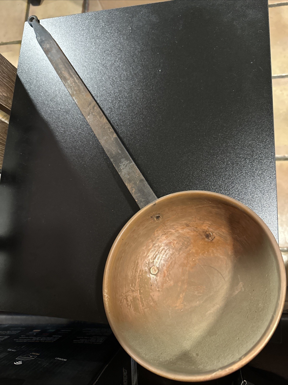 Large Antique Copper Bed Warmer/ Ladle/ Decor. Beautiful Piece Of Handmade Past