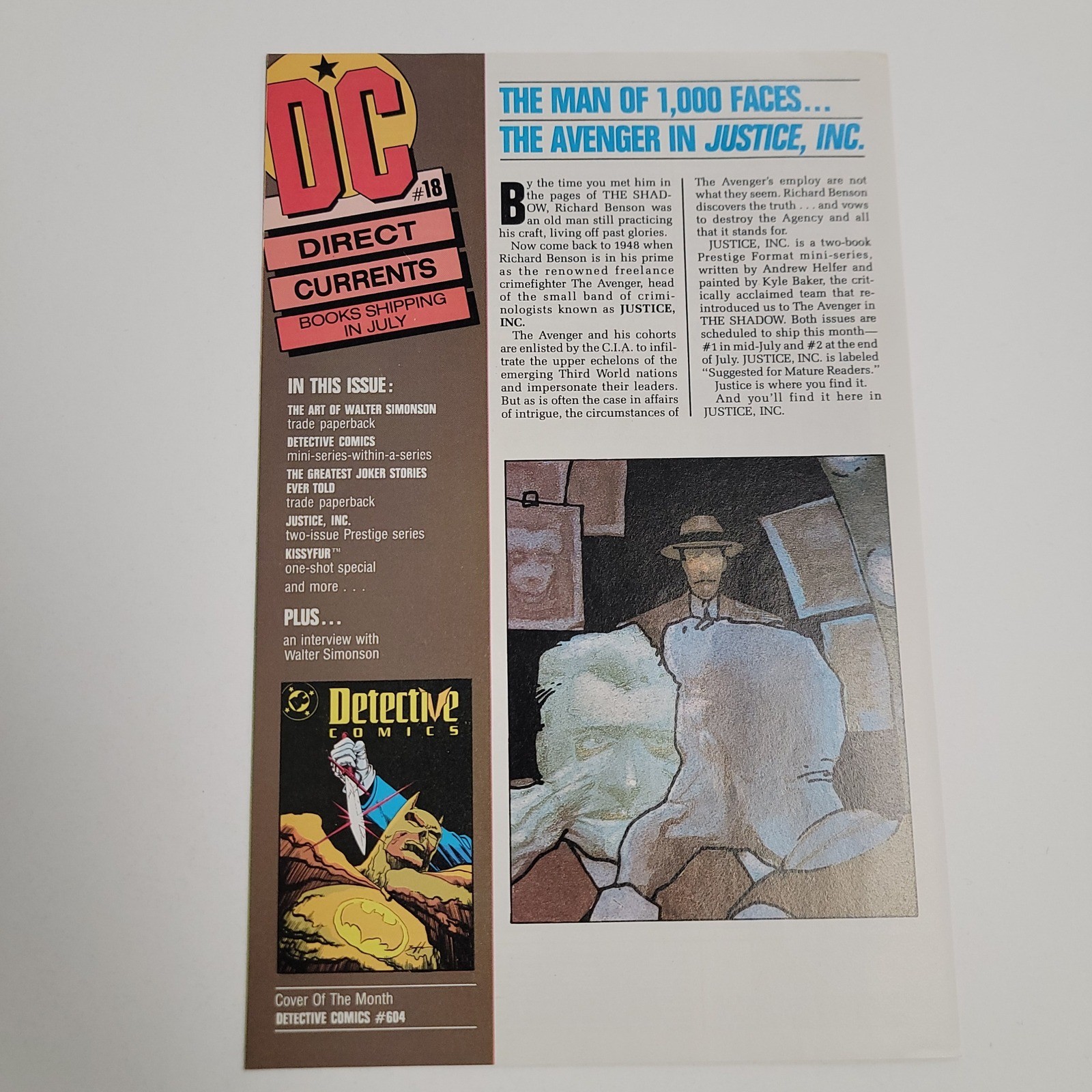 DC Direct Currents #18 (1989) Batman Detective Comics 604 Walter Simonson