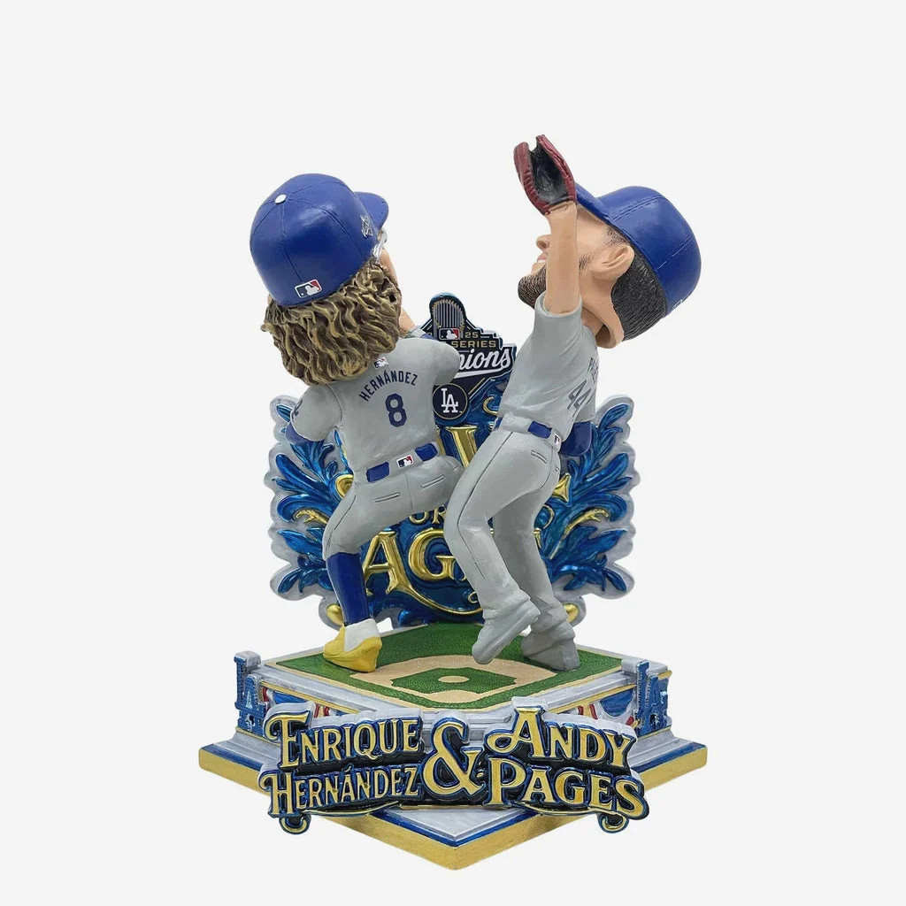 Andy Pages Kike Hernandez Los Angeles Dodgers World Series The Catch Bobblehead