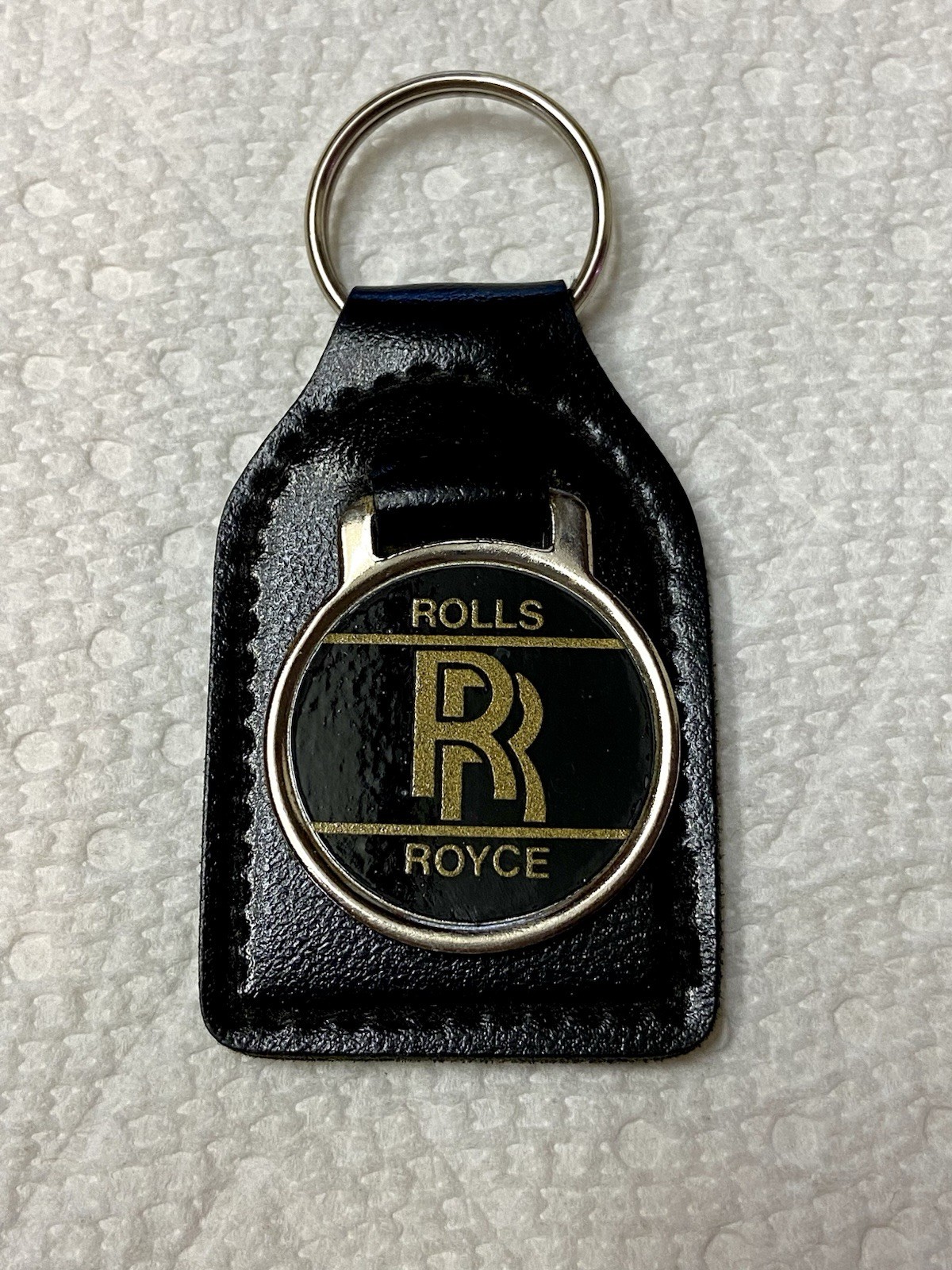Rolls Royce Leather Key Ring Fob Made In England 