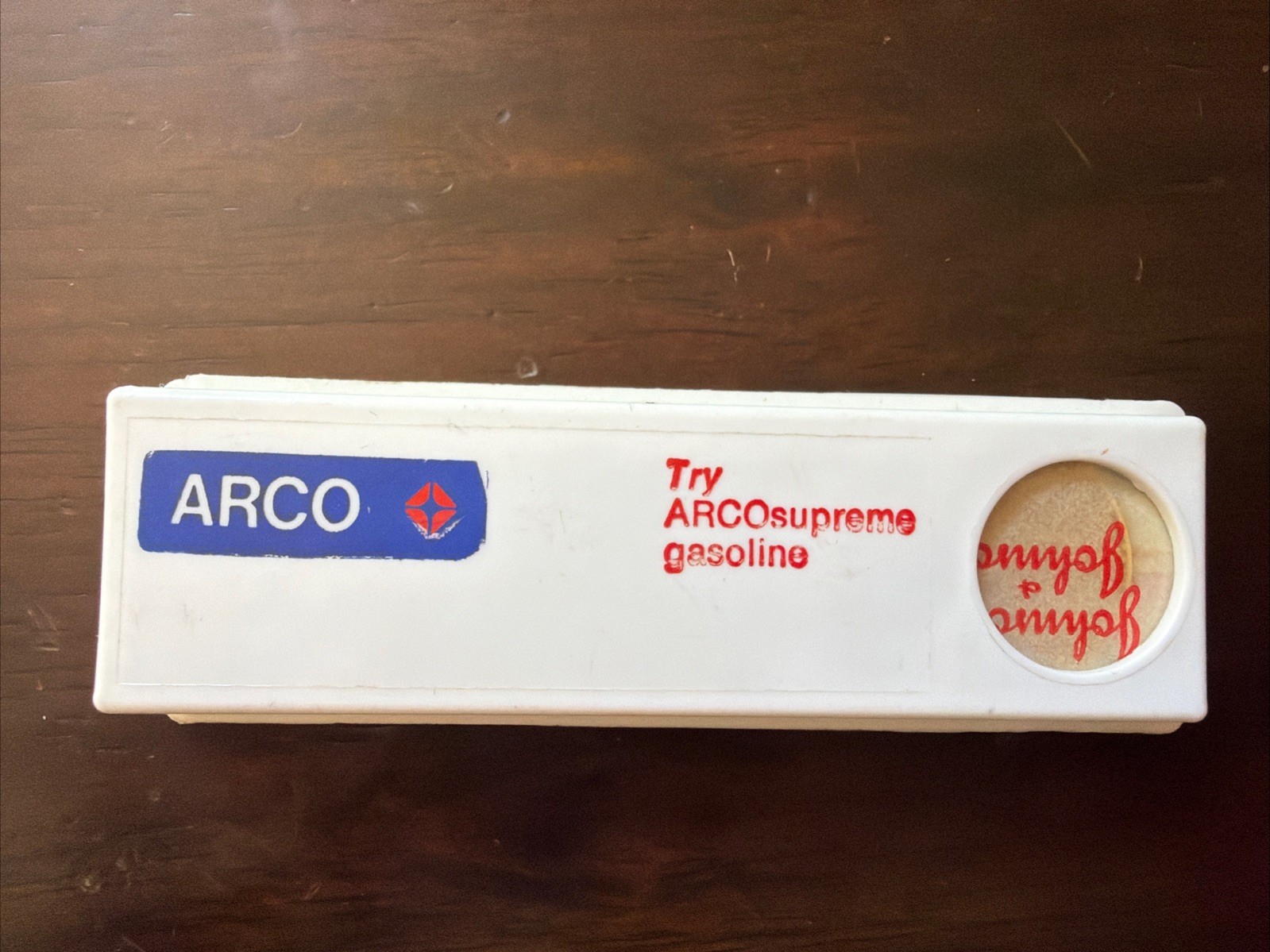 1970s Vintage ARCO Band-Aid Dispenser, Oil Company Promo for ARCO Supreme