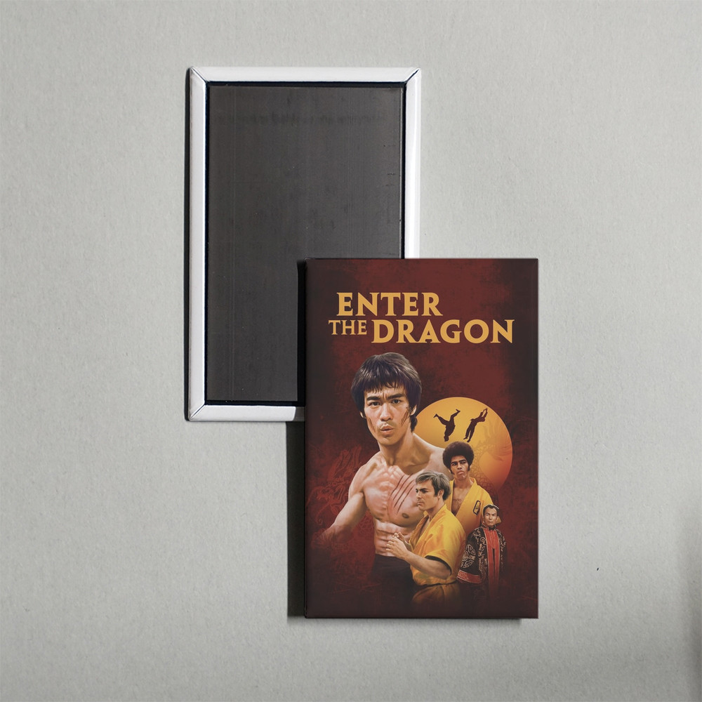 Enter the Dragon Mini Movie Poster Fridge Locker Magnet