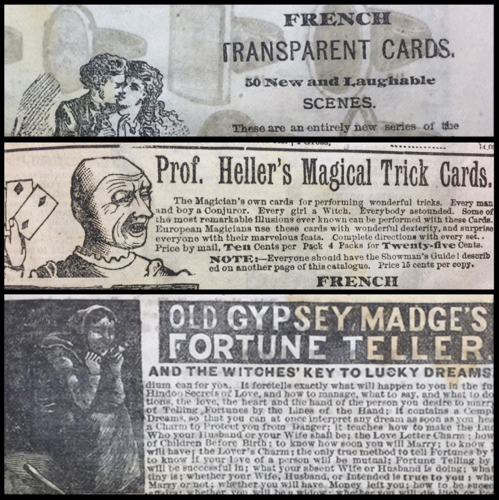 1879 Antique Playing Cards - Magic - Fortune Telling  Collectible Advertisements
