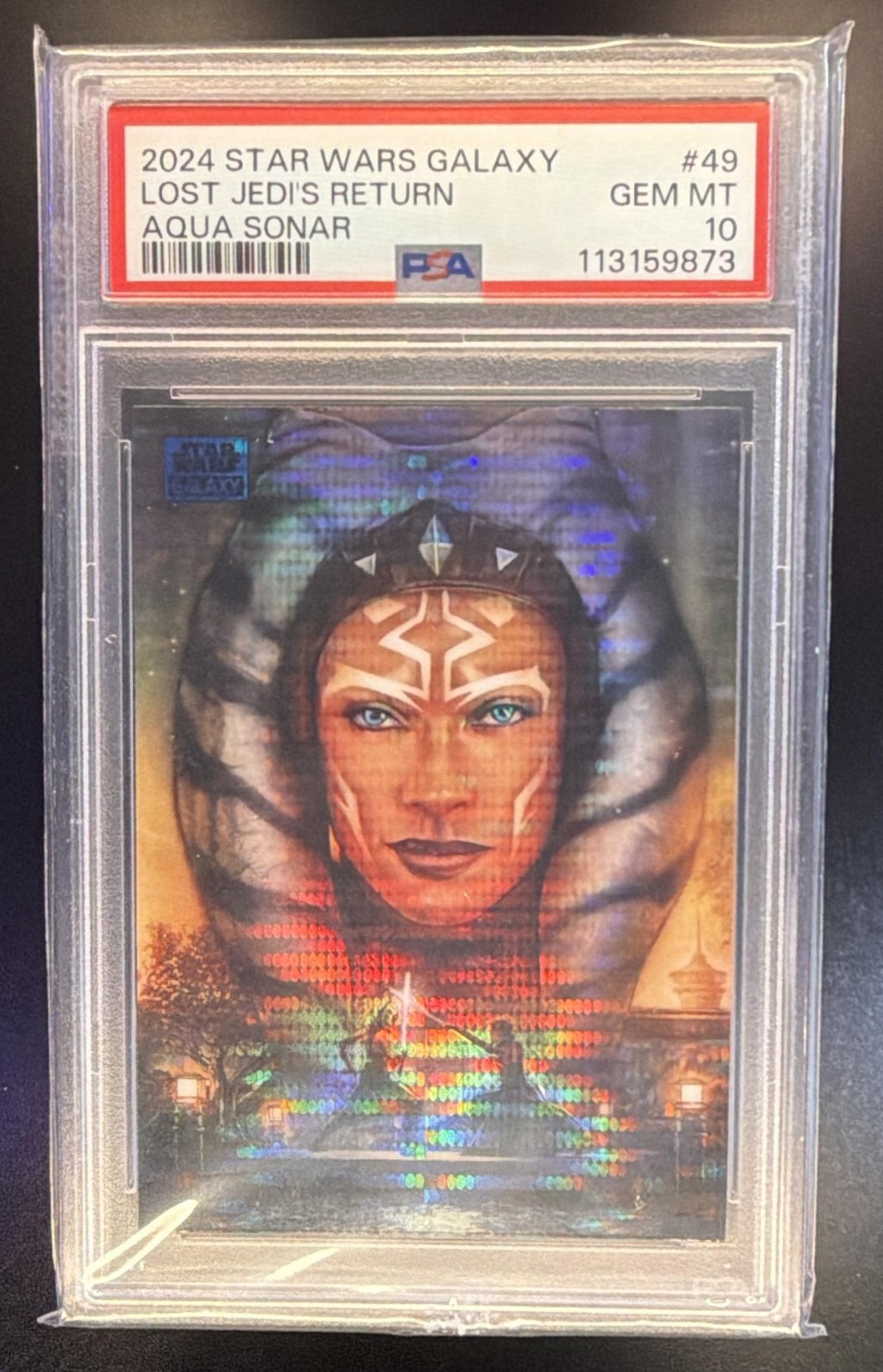 2024 Topps Chrome Star Wars Galaxy Jedi Return #49 Aqua Refractor /199 PSA 10