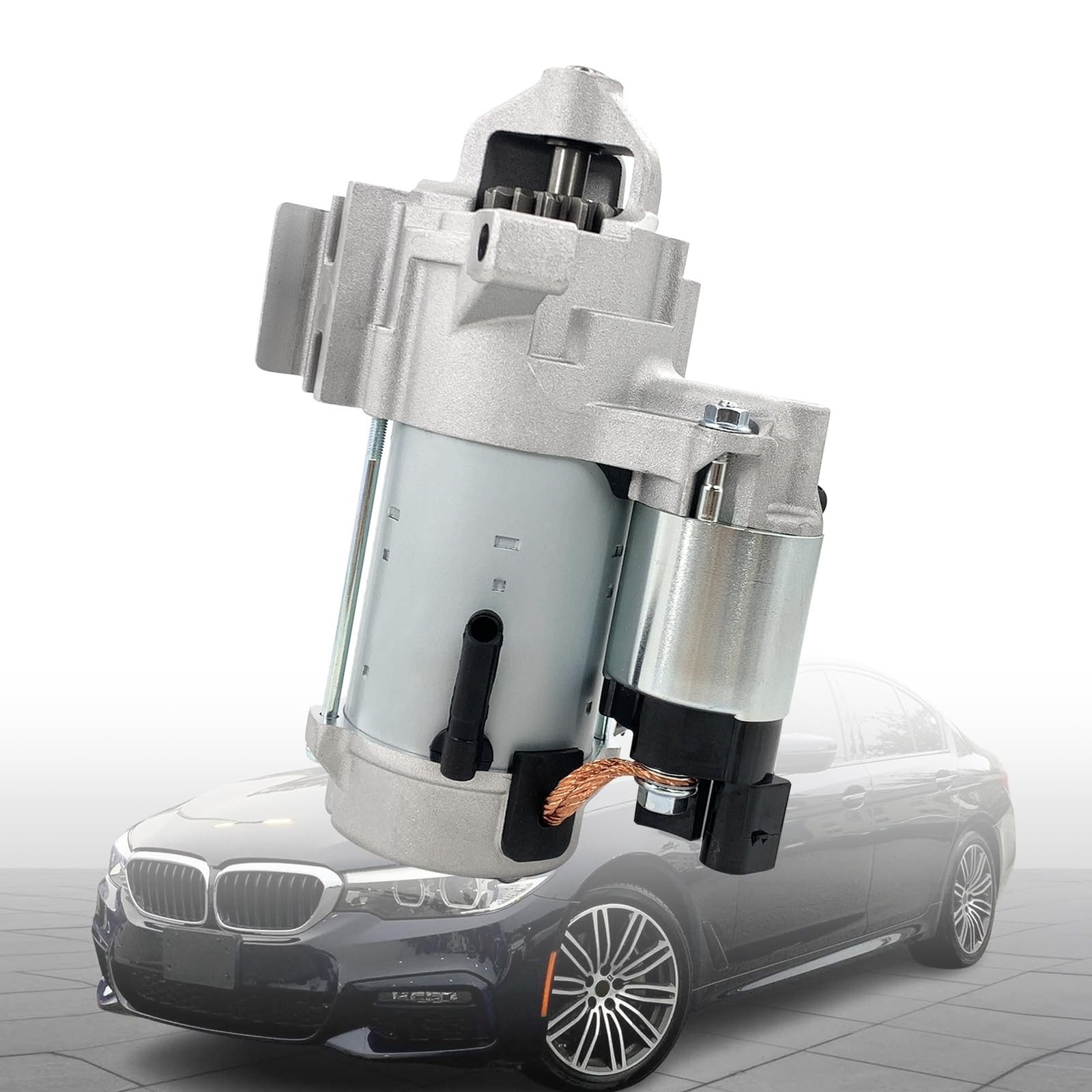 12418671505 Starter Motor Compatible with 2019-2024 BMW 540i X3 X5 12418671505 Starter Motor Compatible with 2019-2024 BMW 540i X3 X5