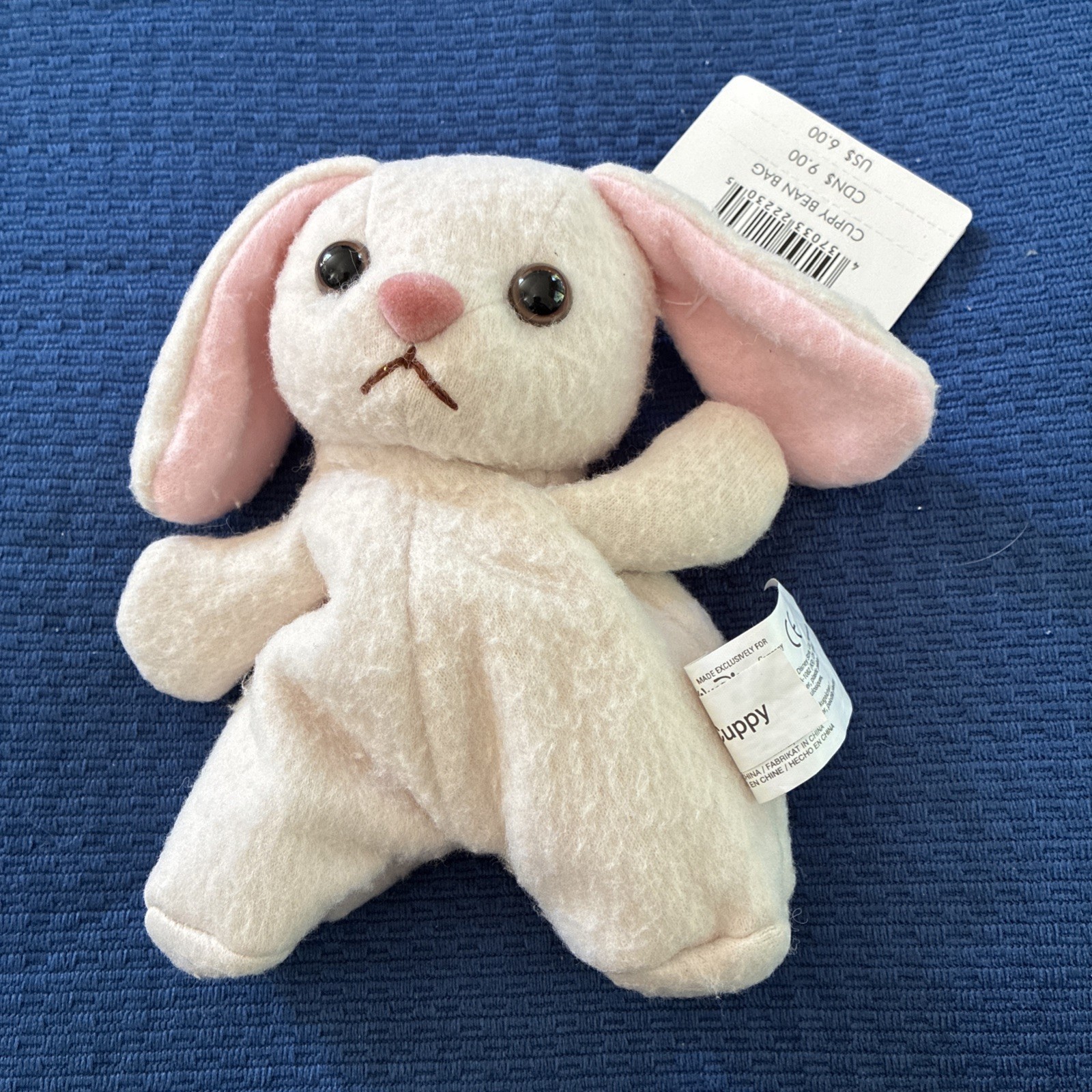 Vtg 1998 Disney Store Cuppy Bunny Bean Bag Plush Parent Trap Movie Rare NWT