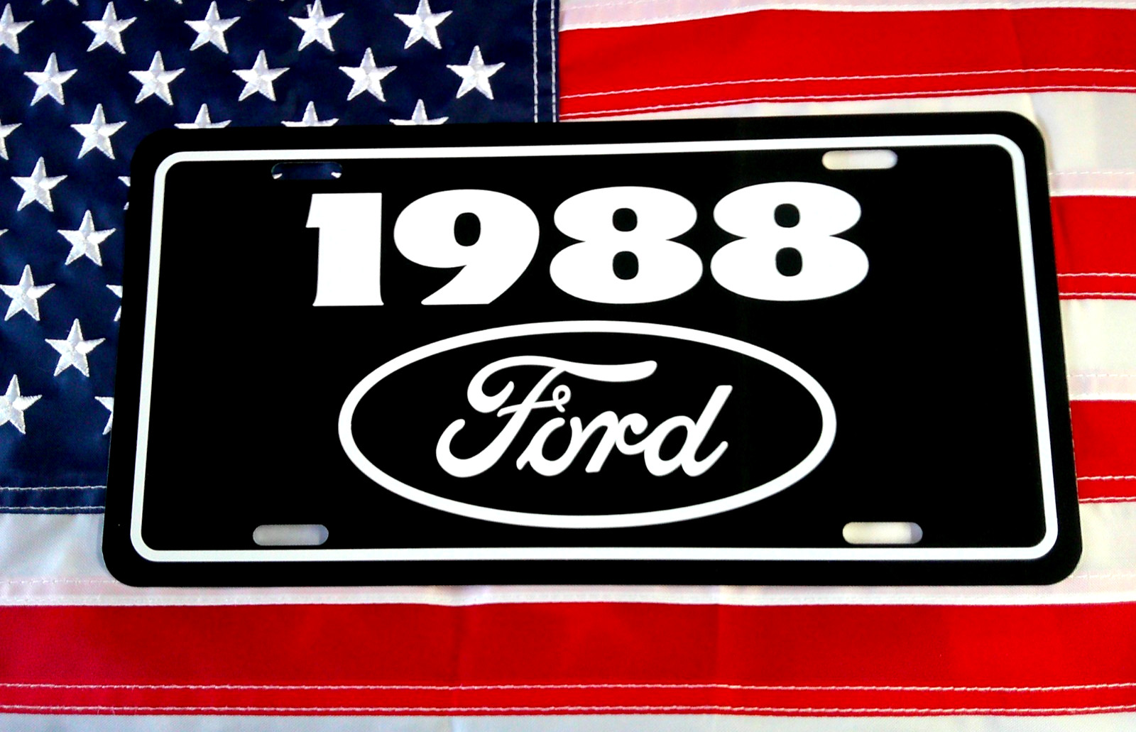 Black 1988 Ford license plate tag '88 Escort GT Tempo  Ranger Bronco Thunderbird